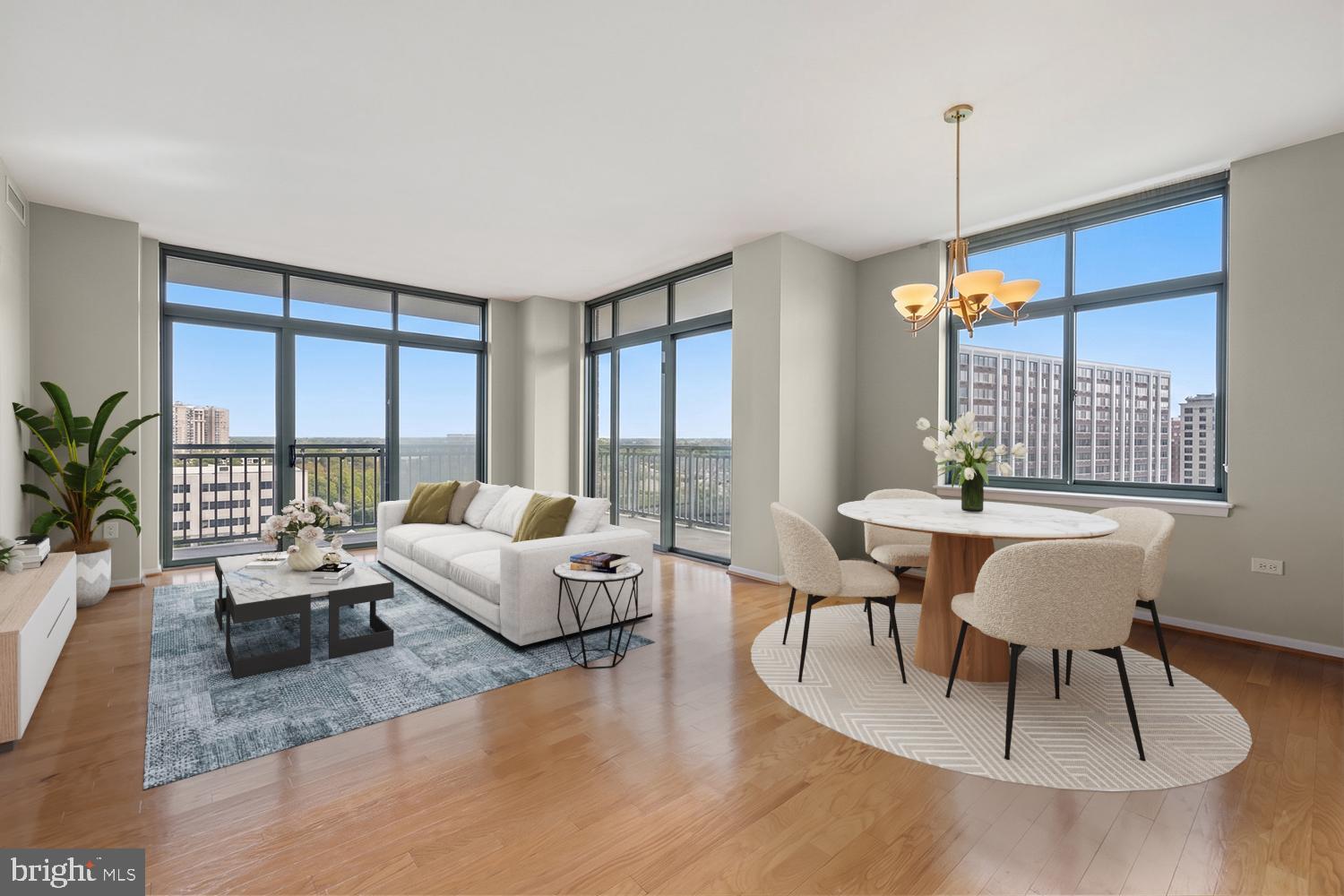 Newly Reduced Price! Welcome to luxury living at The Sterling in the heart of North Bethesda! Perfectly positioned directly across from Pike & Rose, this beautifully updated corner residence offers the ideal blend of sophistication, comfort, and unbeatable convenience.

This expansive 2-bedroom, 2-bath condo features over 1,500 square feet of light-filled living space with floor-to-ceiling windows and a desirable wraparound balcony showcasing sweeping skyline views and stunning sunsets. Freshly painted and thoughtfully refreshed, the home includes updated bathrooms, new bedroom carpeting, modern fixtures, and stylish finishes throughout.

The gourmet kitchen is designed for both everyday living and entertaining, featuring granite countertops, stainless steel appliances, abundant cabinetry, and an open layout flowing seamlessly into the spacious living and dining areas. The generous primary suite offers oversized built in walk in closets and a private spa-inspired bath, while the second bedroom provides flexibility for other family members, guests, a home office, or additional living space.

Residents of The Sterling enjoy premium amenities including 24-hour concierge service, a resort-style outdoor pool, fitness center, business center, clubhouse, grilling area, and secure garage parking. Pet-friendly and ideally located just steps from Metro, Whole Foods, award-winning dining, shopping, entertainment, and major commuter routes.

Experience elevated urban living in one of North Bethesda’s most sought-after luxury communities. Contact listing agent today for more details or to schedule your private tour!