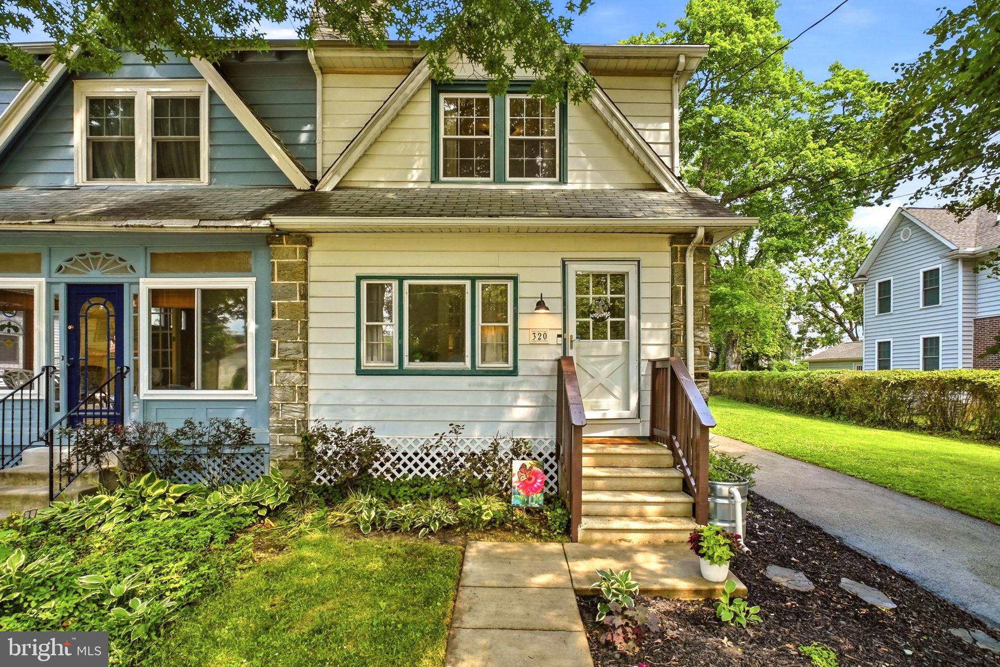 Welcome to 320 Lenox Road - a charming and thoughtfully cared-for turnkey twin in the award-winning Haverford Township School District. This light-filled home features 3 bedrooms, 1.5 baths, a 1-car detached garage, a fenced rear yard, and a coveted extra-wide lot, all set on a quiet, tree-lined street in the beloved Brookline neighborhood. 

The main floor offers a welcoming foyer with coat closet, a warm and inviting living room with fireplace, a dining room, kitchen, half bath, and a beautifully expanded great room addition with new dual skylights. This sun-filled space serves as the heart of the home, with seamless access to the rear patio and side driveway, creating an easy indoor-outdoor connection.

An enclosed front porch adds a warm, flexible extension of the home, ideal as a home office, reading nook, or quiet sitting area. The upper level features 3 bedrooms and a recently renovated full bath, along with walk-up attic access providing excellent additional storage.

Located close to the Main Line, Center City Philadelphia, Route 1, Route 3, Route 30, I-476, this home offers exceptional commuter convenience while maintaining the feel of a quaint and peaceful neighborhood setting. 

Nearby parks, the Pennsy Trail, Cobbs Creek, Karakung Swim Club, and Brookline Boulevard’s shops and restaurants offer many wonderful local amenities and experiences. This is a wonderful opportunity to live in a truly special home where you will build memories for years to come!