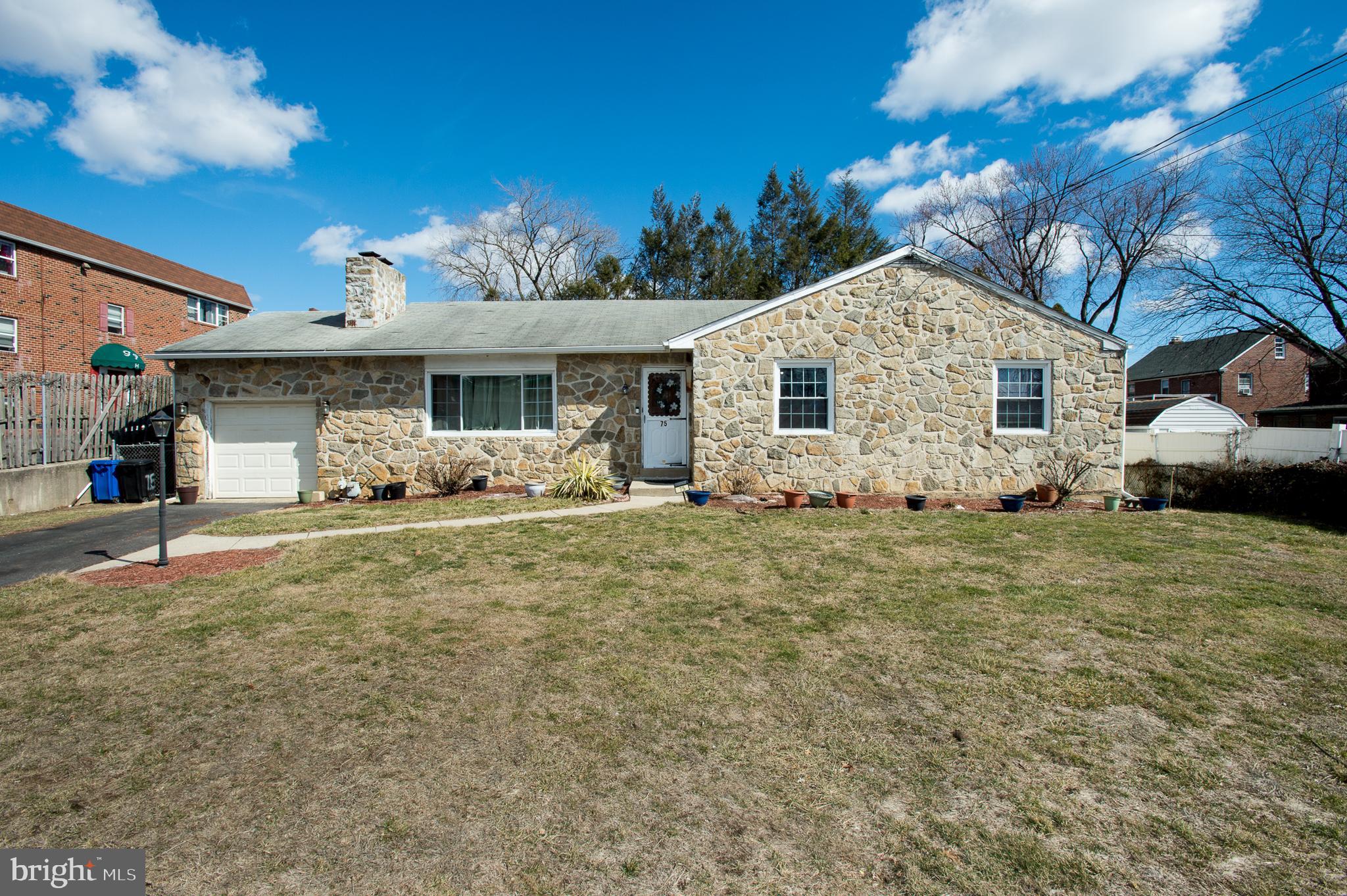 Amazing Opportunity to Purchase a Single Family Home in Clifton Heights at this Price Point.  Quality Construction from 1960 and has been in the same family for 25 years.  This 4 Bedroom Ranch Home also features one of the Largest Yards in the Boro, - which is already fenced in for any Dog Lovers!  You will Love 1st Floor Living with 3 Bedrooms and a Full bath located on the Main Level. Extra Large Living Room with Wood Burning Fireplace  plus Dining Room and Kitchen also on Main Level. Underneath the wall-to-wall carpets are Hardwood Floors that have been covered for 25 years!  Right off the Kitchen, Enjoy Summer Nights in your Sun Room that overlooks the Huge Backyard! Downstairs you'll Find a Full Basement with High Ceilings for tons of Storage. The Basement also has a finished 4th Bedroom and a Half Bath. Driveway Parking Plus a 1 Car Garage complete the Home!   Located close to Restaurants and Shopping and .75 miles from Hoffman Park,. Your new Home is in Clifton Heights Borough and Upper Darby School District. Make your appointment Today!