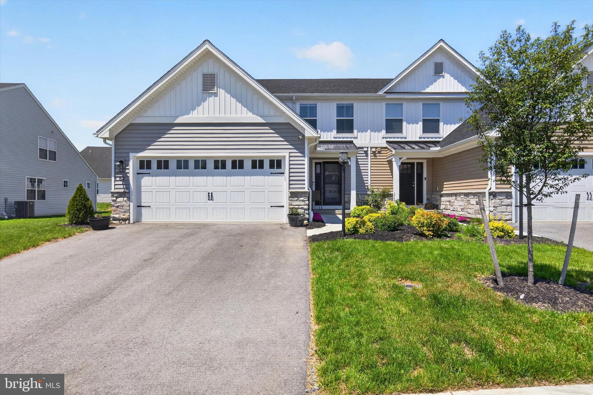 Welcome to Cumberland Preserve in Cumberland Valley Schools!  This newly built, beautiful community is located just off the Carlisle Pike and is right next to golfing at the Carlisle Country Club or jumping on the turnpike or Rt 81 in minutes.  2700sqft+ of living space.  The floor plan on this semi detached home has something for everyone.  Featuring a convenient 1st flr primary suite with upgraded tiled shower, surrounded by frameless glass.   A fully upgraded kitchen with soft close doors/drawers, under cabinet lighting, all SS appliances (exterior vented) as well as level 4 granite and herringbone tiled backsplash.  The floor plan features open area dining with added bump out and window wall for tons of natural light.  Upstairs has 2 added bedrooms, each with a walk in closet.  Also you'll find an added loft that could be perfect for a den, yoga area or could be converted to a 4th bedroom!  Finally, the previous owner did the hard work and finished the basement for an additional 600 sqft of living space PLUS another FULL bath!  Home features natural gas heat/cooking as well as a water softener.  You need to come tour this home and see how it checks all your boxes!  Stop by the neighborhood park as well, there's a lot to offer on this one!