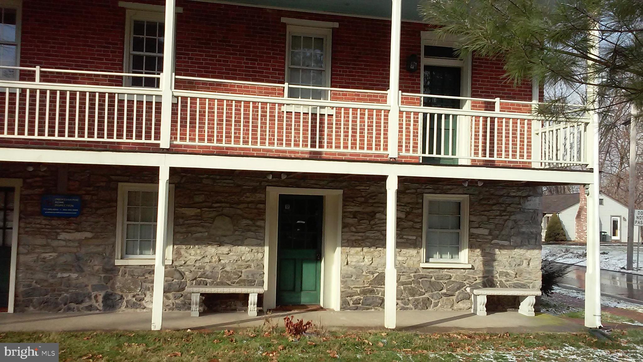510 SF Office space in the "Catfish Court" business center. Tenant pays only the electric. Great antique atmosphere and charm with a brick floor and walk-in fireplace.  Conveniently located to Route 222.
