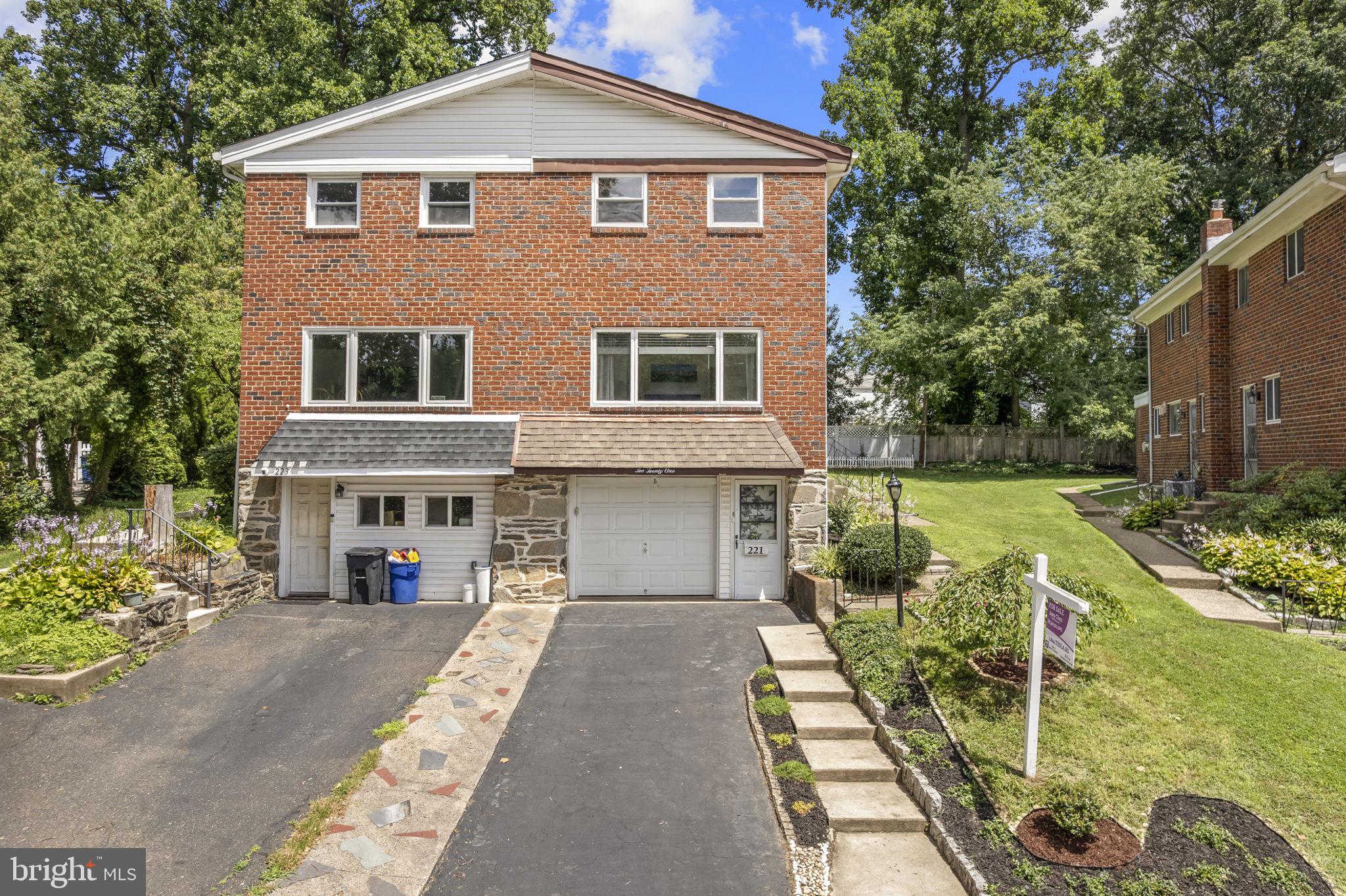 Rare and Spacious MOVE-IN READY TWIN HOME in CHATHAM PARK!  This incredible and spacious TWIN HOME has up to 4 bedrooms, 3 FULL bathrooms, 1,712 sqft home (not including above grade basement level).  This twin home is unlike any other twin homes on the market in the area as it features 2 full levels on top of the above grade basement level.  It is spacious, surrounded by nature, and has a private ambience in the cul-de-sac.  Award winning Haverford School District has a 10-point rating on GreatSchools!!!

MODERN AND PREMIUM UPGRADES: The home features luxury amenities including keyless entry, central air heating and cooling, whole house water filter, extremely tall ceilings with NEW recessed lighting throughout, new LVP floors, high-quality kitchen cabinets and NEW countertop with abundant pantry, laundry area, NEW energy efficient appliances, soft natural lighting from the SOUTH facing windows overlooking scenic views, and so much more. One of the bathrooms is updated and the home has a new flat roof.

FLEXIBLE LAYOUT: The main living room connects to a full bathroom on the first floor; next to it is a large dining room.  Next to the dining room is a full gourmet kitchen that leads into a second living room or family room that has been used as a fourth bedroom with full sliding doors.  The second living room or family room connects to the backyard patio and spacious lawn, great for entertaining and gardening.  There are multiple entries to the backyard, including the front entrance near the driveway, two side entrances, and a rear entry from the extra living space.  Storage space is abundant from the basement to the cabinets and closets.

LOCAL ENTERTAINMENT AND CONVENIENT TRANSPORTATION: Tons of shopping, cafes, and dining around; local favorites such as SUBURBAN SQUARE, KING OF PRUSSIA, MAIN LINE, Espresso Cafe, the Bookery Coffeehouse, Tuscany Cafe, etc.  Conveniently walkable to Chatham Park Elementary School, Haverford High School, Chatham Glen Park, McCall Golf Club, tennis courts, pickleball courts, baseball field, and the free library! The location of the house is strategically located near Township Line Rd subway station and close to Philadelphia; it is only 28 mins drive to center city Philadelphia, PA and 25 mins drive to the Philadelphia International Airport. Parking includes 1 car in garage, 2 cars in driveway, and 1 car on the street. Schedule your showing today!