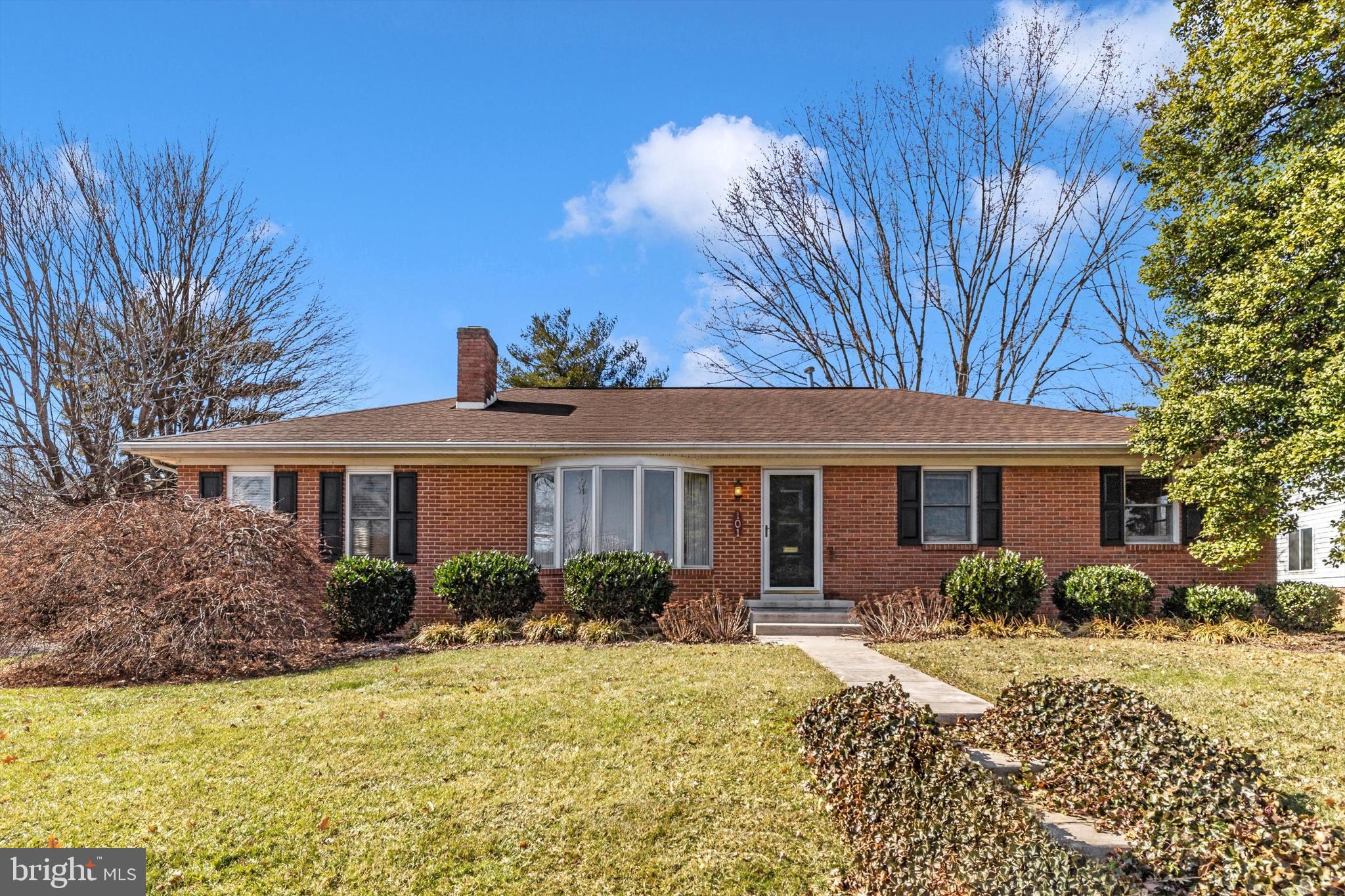 All offers due by 5:00, Sunday 2-23
Fall in love with this gorgeous rancher on sought after Fairview Avenue which sits on a .49 acre lot!   This 4 bedroom, 3 bathroom rancher is in an ideal location.  Wait until you see this rare feature for this area- the oversized 3 bay garage!  The living room and family room share a double-sided gas fireplace and both have hardwood floors. Enjoy cooking under a skylight with a double convection oven and a gas stovetop in the kitchen containing tile flooring.   You will love meals around the large island or in the adjoining dining room with hardwood floors. There are 3 nicely sized carpeted  bedrooms on the first level.  The primary bedroom has its own full bathroom along with another full bath in the hallway.  This level also contains a possible office area near the family room and a mudroom/laundry area.  The dining room has French doors which lead to an all season covered porch/sunroom!  This is a great place to relax with heating and air conditioning along with a view of the spacious backyard, mature trees and pergola.  
The lower level has a large recreation room with a gas fireplace, a possible 4th bedroom with an egress window and a large full bathroom!  There is plenty of storage space, a possible 2nd laundry area and a step up exit to the backyard.
All finished walls on both levels have had a fresh coat of paint, the HVAC was replaced in 2022 and it has a newer roof.  
The incredible detached garage measures approximately 30x40, has recessed lighting, built-in storage, 3 bays along with a side door entry.  This is a wonderful space for car enthusiasts and can be used for so many different purposes!
Located near all major Frederick area traffic routes, restaurants and shopping downtown and the Golden Mile and within walking distance of Baker Park, this gem will go quickly!!  It’s rare to find a home like this on Fairview so book your showing today!