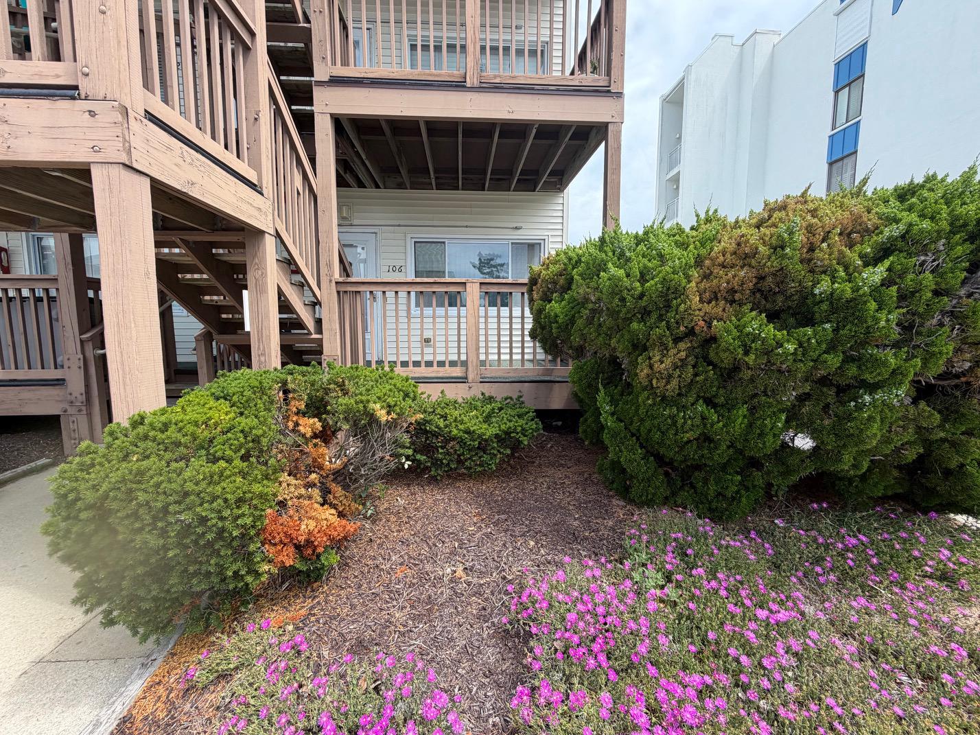 Welcome to this beautifully updated first-floor corner unit in North Ocean City, offering the perfect combination of comfort and convenience. Situated on a quiet street and just steps from the dunes and beach access, this coastal retreat makes enjoying the sand and surf effortless. As a corner unit, an additional window fills the space with natural light, creating a bright and inviting atmosphere. Recent updates include new countertops, cabinets, flooring, and carpet, providing a fresh, move-in ready interior. Enjoy the convenience of your own dedicated parking space and easy first-floor access with only a few steps to the entrance. This condo is offered fully furnished with tasteful coastal décor, making it a truly turnkey opportunity! Whether you're looking for a vacation getaway, investment property, or year-round residence, this charming condo offers the ideal setting to experience all that North Ocean City has to offer.