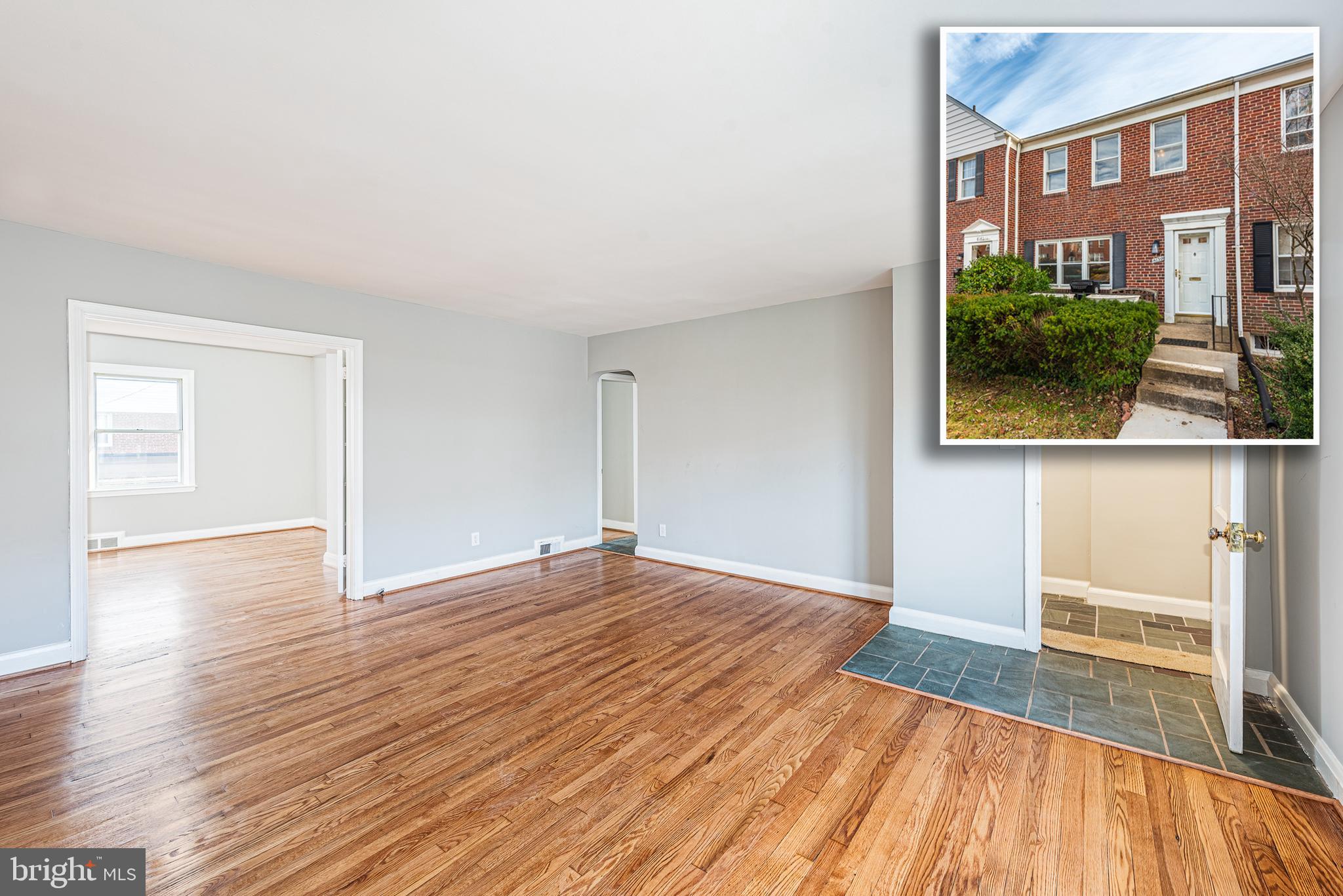 INCREDIBLE OPPORTUNITY - 2 UNIT ROWHOME LOCATED IN DESIRABLE LOCH RAVEN VILLAGE!  Very spacious main level and basement unit with newly refinished hardwood floors throughout the main level, a spacious living room, 2 bedrooms, basement with a dining room, kitchen, full bath, and storage/laundry area.  The upper level features 2 large rooms which could be used as 2 bedrooms or a living room and a bedroom, a kitchen, and a full bath.  Perfect opportunity to live in one unit and rent out the other unit to help pay your mortgage or to add to your rental portfolio.  Brand new roof, new HVAC and Central AC  & freshly painted!
