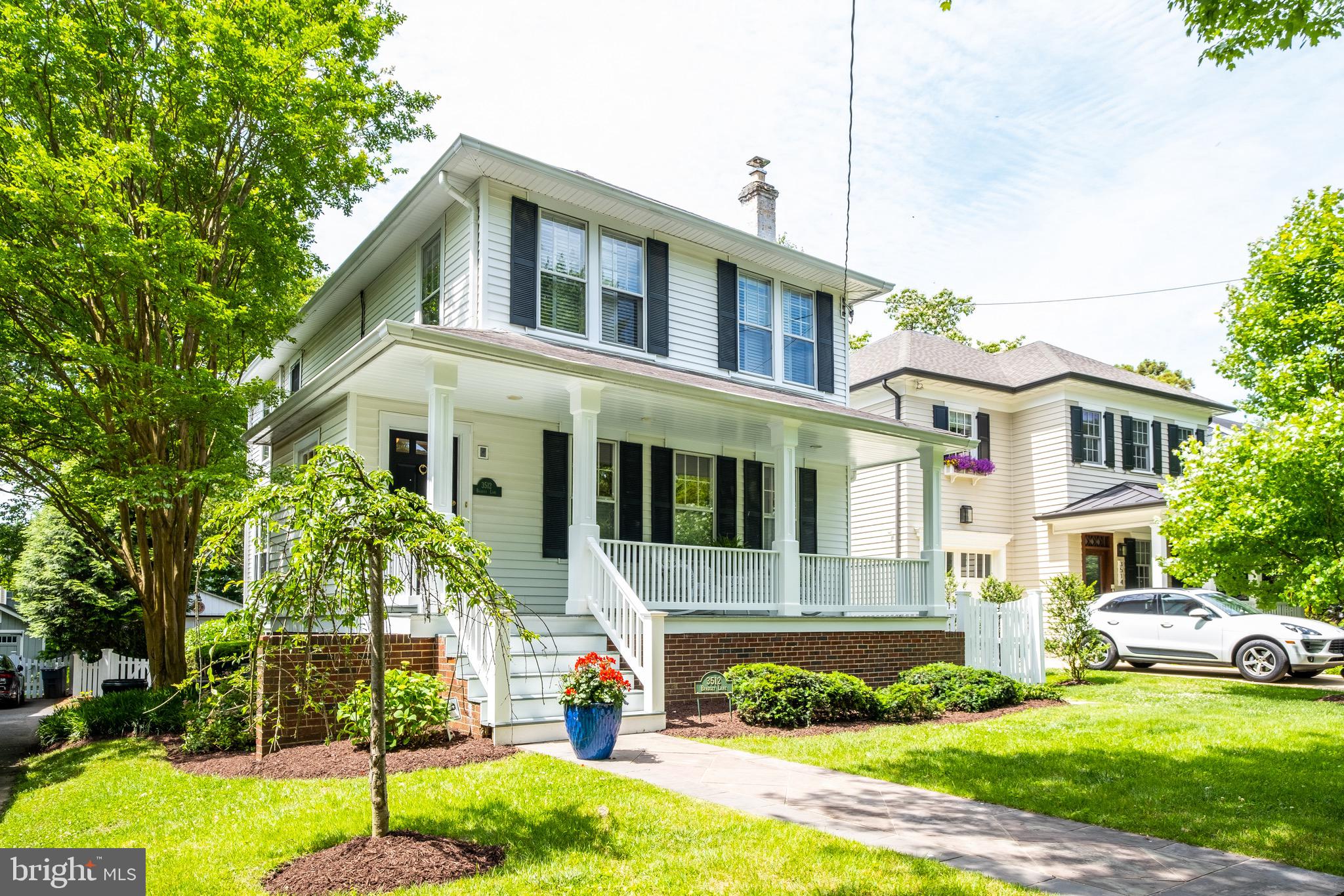Farmhouse charm with modern day comfort.  Absolutely charming home in Chevy Chase - bright, updated, expanded, and so welcoming.  Think afternoon lemonade on the front porch, easy living inside and plenty of room to enjoy out back.  The large windows mean lots of natural light throughout, and the kitchen includes island seating plus easy access to the family room and the garden beyond.  The primary bedroom has also been expanded and offers walk-in closet and very large, en-suite bath with Juliette balcony.  Lower level creates the perfect play area or create a cozy TV room.  The street is quiet yet welcoming, the neighborhood is quintessential, and Martins Addition  offers a village lifestyle just a half mile outside of DC.  There is a reason people move in and never want to leave.  Open Sunday 1 to 3 pm.