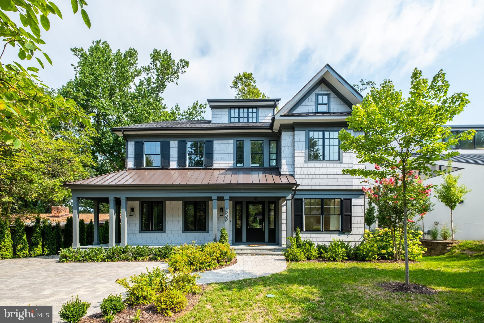 COMPELLING NEW PRICE for this  beautifully constructed and appointed, 2019-built  high-end NEW house in sought after SOMERSET in Chevy Chase.  This special property checks off everything on a buyer's wish list including a thoughtfully-designed floor plan with excellent flow & proportions, beautiful light, fine finishes and custom-built appointments throughout. The 6BR/6.5 BA house of approx. 7200 total  s.f., plus detached two-car garage, covered deck and balcony, has everything in the right place: Four large BR's, each with an en suite BA on the 2nd floor including an incredible owner's suite w/ private balcony; beautiful 3rd floor BR suite and office; great lower level;  and a GORGEOUS, large, top-of-the line kitchen with grand, four-seat island , adjoining large informal dining/breakfast area and large adjacent  large family room with FP opening to covered deck. There is separate front entrance to a terrific mud-room. PLUS there is a proper living room and separate large formal dining room with custom butler's pantry, all off a gracious central hall w/handsome wide, light-filled staircase. Please see FLOOR PLANS.  Conveniently located just north of the DC line, the special enclave of The Town of Somerset is over 100 years old (see townofsomerset website) and offers a community swimming pool, tennis courts, basketball court and more. Short walking distance to METRO,  the Capital Crescent Trail, and nearby shopping. Tennis court now open.