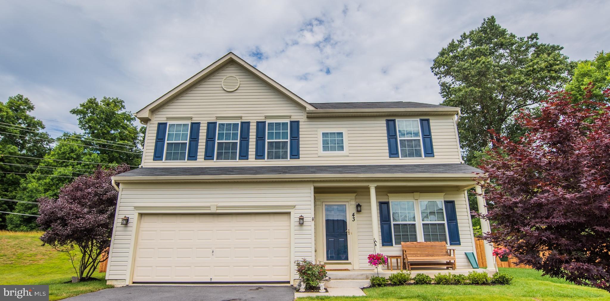 One owner traditional 2 story home, sited on a cul de sac lot, fully fenced rear yard, 2 car garage, patio, porch, partially finished basement, hardwood on most of main level, local traffic only.  Adjacent to shopping center and Shepherd U Wellnes Center. All new black SS kitchen appliances