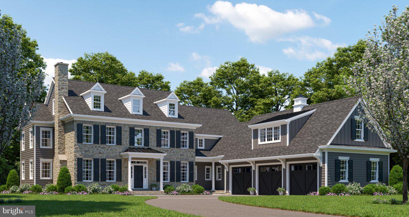 Welcome to an exceptional new construction stone colonial home in the heart of Malvern, where timeless design meets modern luxury, built by a renowned local builder with the finest craftsmanship and attention to detail. Privately set on 2 picturesque acres at the end of a long, secluded drive, with a courtyard entrance, this stunning residence offers 5 bedrooms, 4 full baths, and 2 half baths, 5,168 sqft above grade with every upgrade and detail thoughtfully considered. At this time the buyer can still make selections to customize this home - to be completed in August 2026. Included is a stunning outdoor covered stone patio with a fireplace, perfect for relaxing or entertaining while enjoying the privacy of the expansive grounds, where a pool is possible.  Every detail has been carefully curated, offering the true meaning of “every bell and whistle.”
A striking stone façade, and colonial farm house architectural lines create unforgettable curb appeal, blending elegance with enduring craftsmanship. Inside, the home is designed for both everyday living and elevated indoor/outdoor entertaining, featuring a seamless, open-concept layout filled with natural light.
At the center of the home is a stunning gourmet kitchen, outfitted with high-end finishes, premium Thermador appliances, custom cabinetry, and an oversized island, perfect for gathering, dining, and hosting. The kitchen flows effortlessly into the family room and expansive living and dining spaces with adjacent skullery, creating a warm yet luxurious and sophisticated atmosphere.
The impressive primary suite with a dramatic vaulted tray ceiling and fireplace offers a private retreat with a luxurious spa-like bath and two generous walk-in closets. Four additional bedrooms provide ample space for family and guests, while multiple en-suite baths and a Jack-and-Jill bath ensure both comfort and convenience.
Designed with modern living in mind, the home features two laundry rooms - one conveniently located on the main level and another upstairs, as well as an optional dedicated dog wash station, adding thoughtful functionality for everyday life. An unfinished third-floor (630 sqft) with staircase access and bath rough in offers even more possibilities for an additional bedroom suite, office, playroom, or gym. 
The lower level offers an additional 1,690 sqft that can be fully customized and finished.
It has a 3-car garage with convenient mudroom access to the beautifully appointed living spaces. Surrounded by serene, natural beauty yet conveniently located near Malvern’s shopping, dining, and Great Valley’s top-rated schools, this home delivers the perfect balance of privacy and accessibility.
A rare opportunity to own a brand-new luxury home on a premier homesite with easy access to major highways and one of the Main Line's most desirable locations.