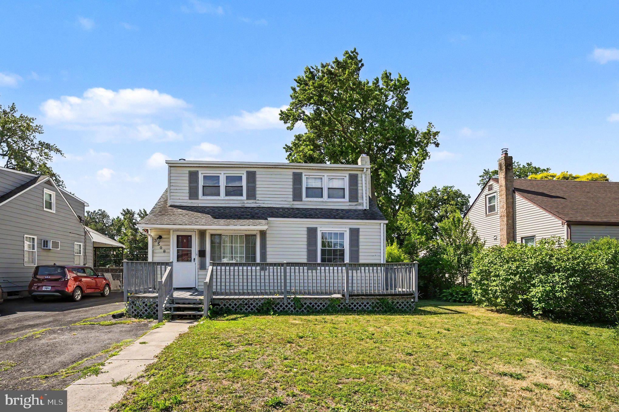 ***SPECIAL FINANCING AVAILABLE: Property address falls into special financing program that allows for only $5,500 needed for down payment, no PMI, and $5,000 lender credit as long as buyer meets required qualifications. Contact agent for additional information!***Welcome to 3508 Carnarvon Avenue, a spacious home offering over 1,750 square feet of comfortable living space with four bedrooms and two full bathrooms. A raised front porch provides a warm welcome and offers plenty of room for a table and chairs, creating the perfect spot to enjoy your morning coffee or unwind at the end of the day.
Inside, the spacious living room flows effortlessly into the dining room, creating an inviting layout for everyday living and entertaining. The eat-in kitchen features abundant cabinet and counter space, a convenient pass-through window to the dining room that keeps everyone connected, and sliding glass doors leading to the secluded rear patio for easy indoor-outdoor living.
The first floor offers exceptional flexibility with a generously sized primary suite complete with its own private full bathroom, along with a second main-level bedroom and an additional full hall bathroom. Upstairs, you'll find two more spacious bedrooms, providing plenty of room for a variety of living arrangements.
A full unfinished basement offers abundant storage and endless possibilities for future use, while the driveway provides convenient off-street parking.
Backing directly to a neighborhood park, this property offers the added convenience of a rear gate providing direct access to the playground just beyond the fence, creating a wonderful extension of the outdoor space. Conveniently located with easy access to I-95, the Turnpike, Route 13, and the Bristol Train Station, commuting throughout the region is simple. Enjoy nearby shopping, dining, and everyday conveniences, along with the restaurants, cafés, riverfront parks, and year-round events that make historic Bristol Borough's Mill Street district such a popular destination, all just minutes from home.