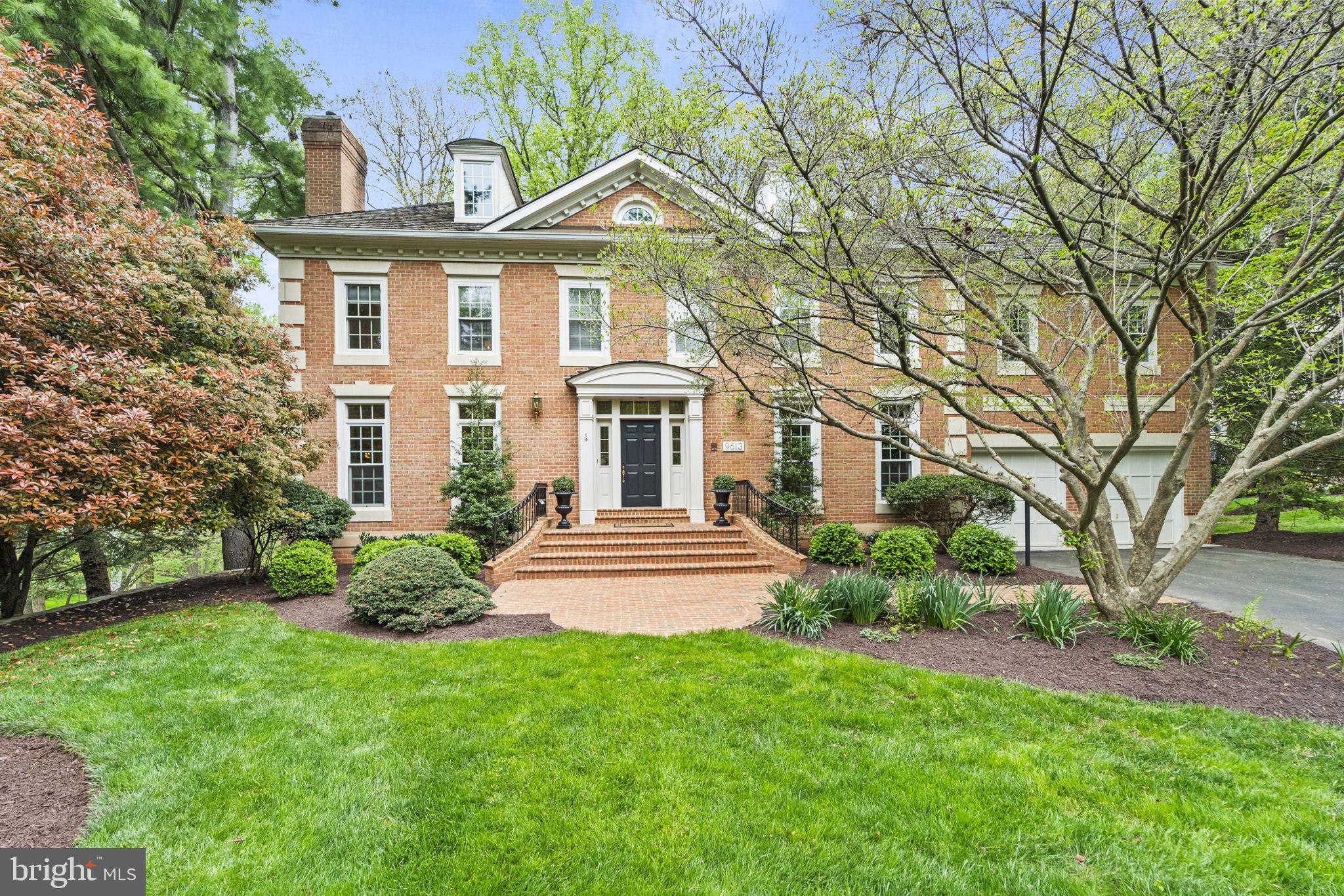 Absolutely one of my very favorite models in the estate section, Eagle Ridge at Avenel, this coveted Mitchell, Best & Visnic "Ridgemoor" model has high ceilings, generously proportioned room sizes and one of the best floor plans available - perfect for family gatherings or large scale entertaining with guests.  This handsome, red brick Georgian colonial will surprise you inside with a wonderful feeling of space and excellent natural light.  The stunning two story marble entry Foyer welcomes you.  A private fully paneled home office awaits with a wall of built-in bookcases and cabinets - perfect for those working from home.  The formal Living Room with floor-to-ceiling clerestory windows, a marble fireplace and thick crown moldings opens to a truly fabulous perfectly proportioned, welcoming Dining Room  also with floor-to-ceiling clerestory windows, thick crown moldings and a beautiful bay window overlooking the backyard.   The hub of the home - the Chef's Kitchen is open to the dramatic two story Family Room with walls of windows, a wood burning fireplace and a back staircase leading to the secondary bedrooms.  The Gourmet Kitchen offers warm wood cabinets with loads of storage along with corian counters and a big center island with a prep sink.  For those who love to cook and bake, you will LOVE this Kitchen!  A big bay window at the kitchen sink offers serene views of the backyard and the deck.    The Upper Level is comprised of a sumptuous Primary Suite, double walk-in closets, a huge Primary Bath with a separate shower and soaking tub and double vanities and access to a private sitting/hobby/exercise room that could be a potential 5th bedroom.  Three other big bedrooms, one with an en suite bath and two with a buddy bath, completes the Upper Level.  The Lower Level is dynamite with a huge, daylight, walk-out Recreation Room with a stunning floor-to-ceiling stone fireplace.  There's an Au Pair Suite/5th Bedroom/Guest Bedroom with an En Suite bath and an Exercise Room with it's own Full Bath open accessible to the Recreation Room.  A huge storage/utility room with space for a workshop finishes off the Lower Level.  Sited in a private wooded enclave, backing to the 11th hole of the TPC Avenel Golf Course, the Eagle Ridge at Avenel location can't be beat with easy access to the Clara Barton Parkway, I-495, the Beltway and the I-270 BioMed Corridor.  Local area airports, Dulles International and Reagan National Airports, are less than a half hour drive away, non-rush hour.  Enjoy the cultural opportunities in downtown DC. Great Falls National Park is nearby offering outdoor adventure on the Billy Goat Trail, the Gold Mine hiking trails, kayaking on the Potomac River or cycling into Georgetown or onto the Capital Crescent Trail.  Avenel is one of the nation's finest communities providing neighborhood security, full lawn maintenance for easy living, a local swim/tennis club, a 30 acre park with soccer fields, a baseball diamond and tot lot.  All this in addition to top ranked schools in the area and nationwide - Carderock Elementary, Pyle Middle School and Walt Whitman High School.  This is the home you have been waiting for... don't hesitate, you'll love the Avenel way of life!