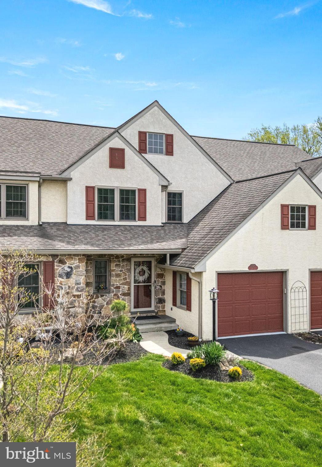 Only an out-of-state move brings this truly special, turn-key home to market. Peace, serenity, and storybook charm come to mind the moment you arrive at 48 Saddler Drive, tucked away on a quiet cul-de-sac in beautiful Elverson, Chester County.

This beautifully updated home makes a wonderful first impression with its newer stucco exterior, thoughtful details, and inviting curb appeal. From the moment you step inside, it is clear this property has been cared for with incredible style, intention, and pride. This is not a staged home — it is simply this beautiful, and every space reflects the way the current owners have loved and maintained it.

A welcoming foyer greets you with a large coat closet, a beautifully redone powder room, and convenient access to the garage. To the right, a flexible front room offers endless possibilities as a dining room, home office, sitting room, or whatever best fits your lifestyle. Toward the rear of the home, the kitchen and family room open beautifully together, creating an inviting everyday living space. Fresh paint, new lighting,  and plush new carpeting make the home feel crisp, refreshed, and move-in ready.

The kitchen features newer appliances, a pantry, and a charming eat-in area with a bay window and built-in seat — the perfect place to relax and take in the peaceful natural setting. Just beyond the French doors, a generously sized composite deck extends the living space outdoors. Complete with steps to the ground, a rare and convenient feature in this neighborhood, the deck is ideal for morning coffee, quiet evenings, or easy entertaining. The electric awning adds comfort and shade, while the view over the private community fenced pond is truly unforgettable. It feels vacation-like — peaceful, private, and almost impossible to leave.

Upstairs, the freshly painted staircase and updated lighting continue the home’s polished feel. A bright and spacious bedroom features new windows, a large closet, and access to a fully redone bathroom finished in timeless neutral tones. The laundry room is also conveniently located on this level and offers exceptional space, along with a gorgeous set of front-loading machines.

The primary suite, set at the rear of the home, is truly stunning with its vaulted ceiling and peaceful pond views. Thoughtfully and impeccably remodeled, the en-suite bathroom is a standout with a beautiful new vanity, tile work, soaking tub, and stylish barn door. Every detail has been carefully curated, and the dream-worthy closet is the perfect finishing touch.

The lower level is just as impressive. The finished walkout basement offers incredible additional living space with windows, fresh paint, and all new carpeting. This flexible space could potentially serve as a third bedroom, guest area, office, gym, or additional family room. Step outside to the patio for yet another place to relax or entertain. Just beyond the finished area, the expansive storage space is nothing short of amazing — clean, organized, and lined with shelving. It is the kind of storage buyers hope for but rarely find.

Be sure to take note of the geothermal HVAC system, an efficient and economical feature that adds even more value to this already impressive home.  Plus a brand new heat pump installed in 2025. With extensive remodeling, thoughtful updates, beautiful finishes, and peaceful views at every turn, 48 Saddler Drive is as inviting as it is memorable. This is truly a slice of paradise and a must-see on your tour list.