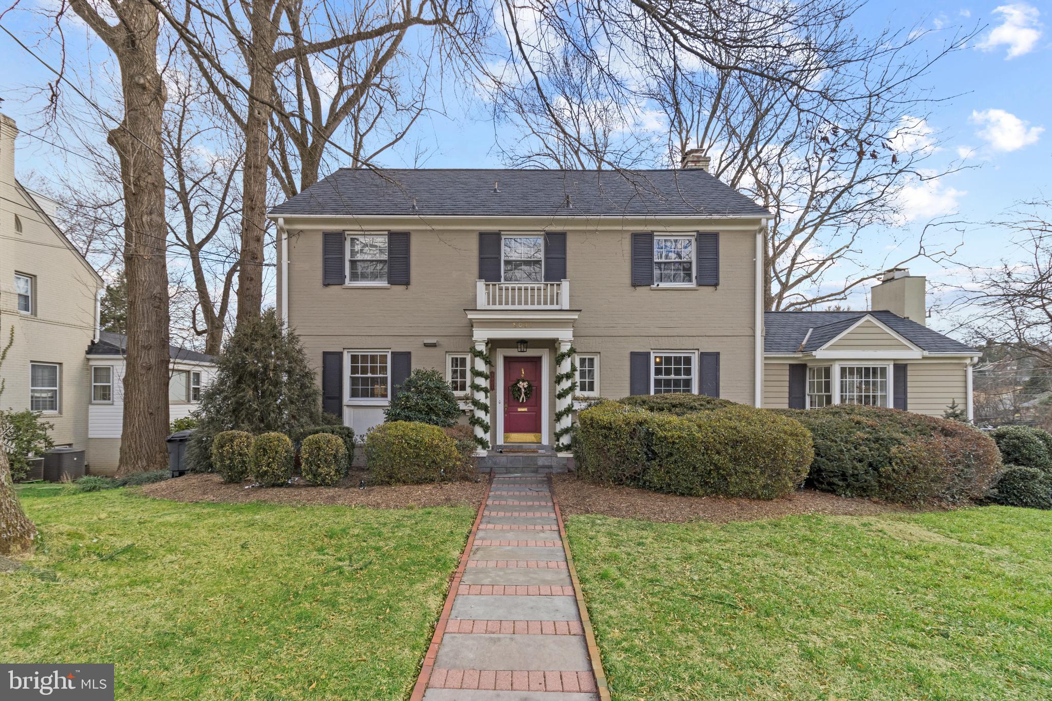 This beautifully updated home is a must see! Stunning kitchen updated in 2018 has built-in microwave, beverage fridge, stainless steel appliances, giant island, counter-depth fridge, fantastic views of the private backyard. Wonderful family room with gas fireplace and direct access to the deck. The main level also features a study and large dining room with fireplace. The upper-level gorgeous Owner's Suite large walk-in closet and oversized corner shower. Three additional bedrooms with walk-in closets and a hall bath complete the upper level. The recently updated lower level has a family room with built-in shelving and a wood burning fireplace, laundry room, utility room, bedroom, full bath with lots of storage. The huge backyard brick patio is a perfect place for entertaining and the surrounding tree line provides privacy and serene views. A truly lovely home in the sought-after Hamlet neighborhood of Chevy Chase, close to upscale shopping, dining, parks, the Bethesda Metro and the future Purple Line!