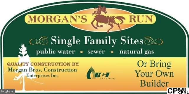 Various lot sizes being offered in this beautiful development with a wooded backdrop and very little traffic. Conveniently located near all major highways, turnpike and airport. Public water, sewer and natural gas ready. Bring your own builder or use the builder that crafted most of the homes in the development.  Map of available lots in Morgan's Run available in Associated Documents.