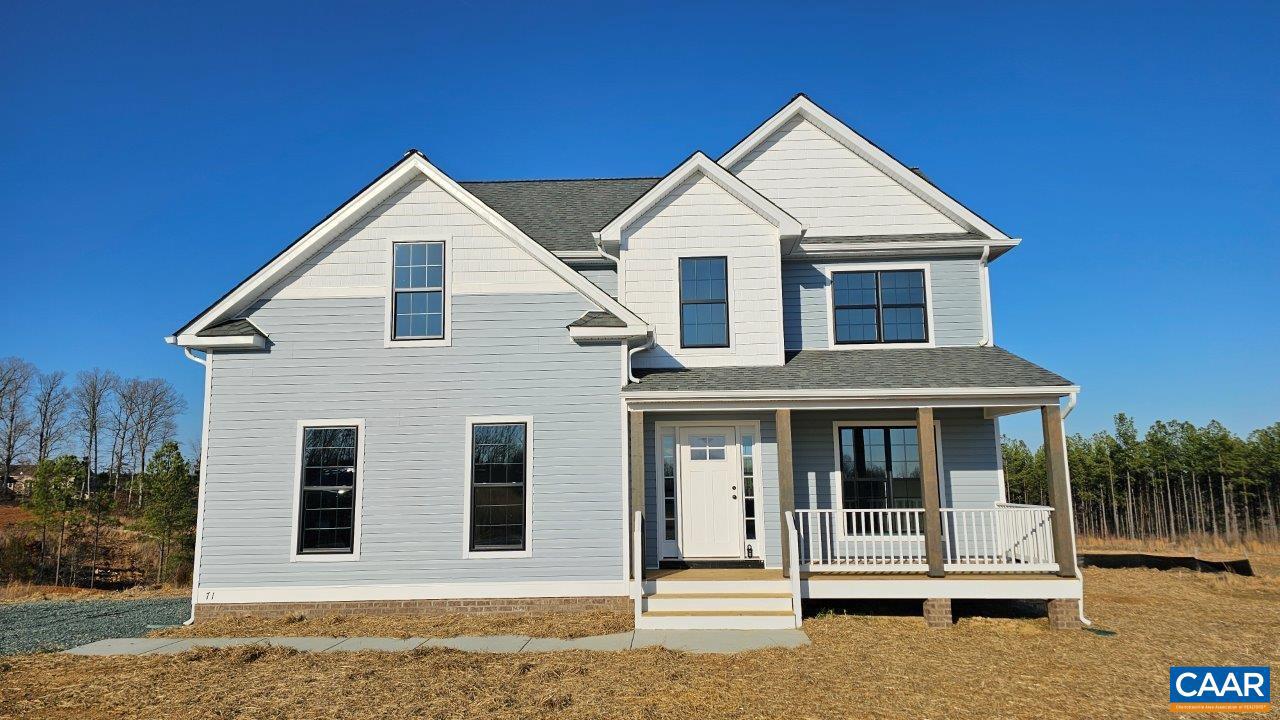 Still time to make selections! Welcome to this beautiful new construction home offering over 1,900 sq ft of thoughtfully designed living space, set on a 1.5+ acre pasture lot in Louisa County. Tucked away on a quiet dead-end street, this home offers privacy and peaceful surroundings. The open-concept main level features a spacious living area and a great kitchen with granite countertops, stainless steel appliances, and plenty of cabinet space?perfect for everyday living and entertaining. A convenient half bath completes the first floor. Upstairs you?ll find all three bedrooms, including the primary suite, along with a full hall bath and a versatile second-floor flex room ideal for a home office, media room, or play space. Additional features include a 2-car attached garage and access via a shared gravel road. Located in the desirable Courtney Farms community with other lots and floor plans available. Photos are of a similar home and may include options, colors, or upgrades not planned for this specific home. Don?t miss the opportunity to personalize this home from the start!,Granite Counter