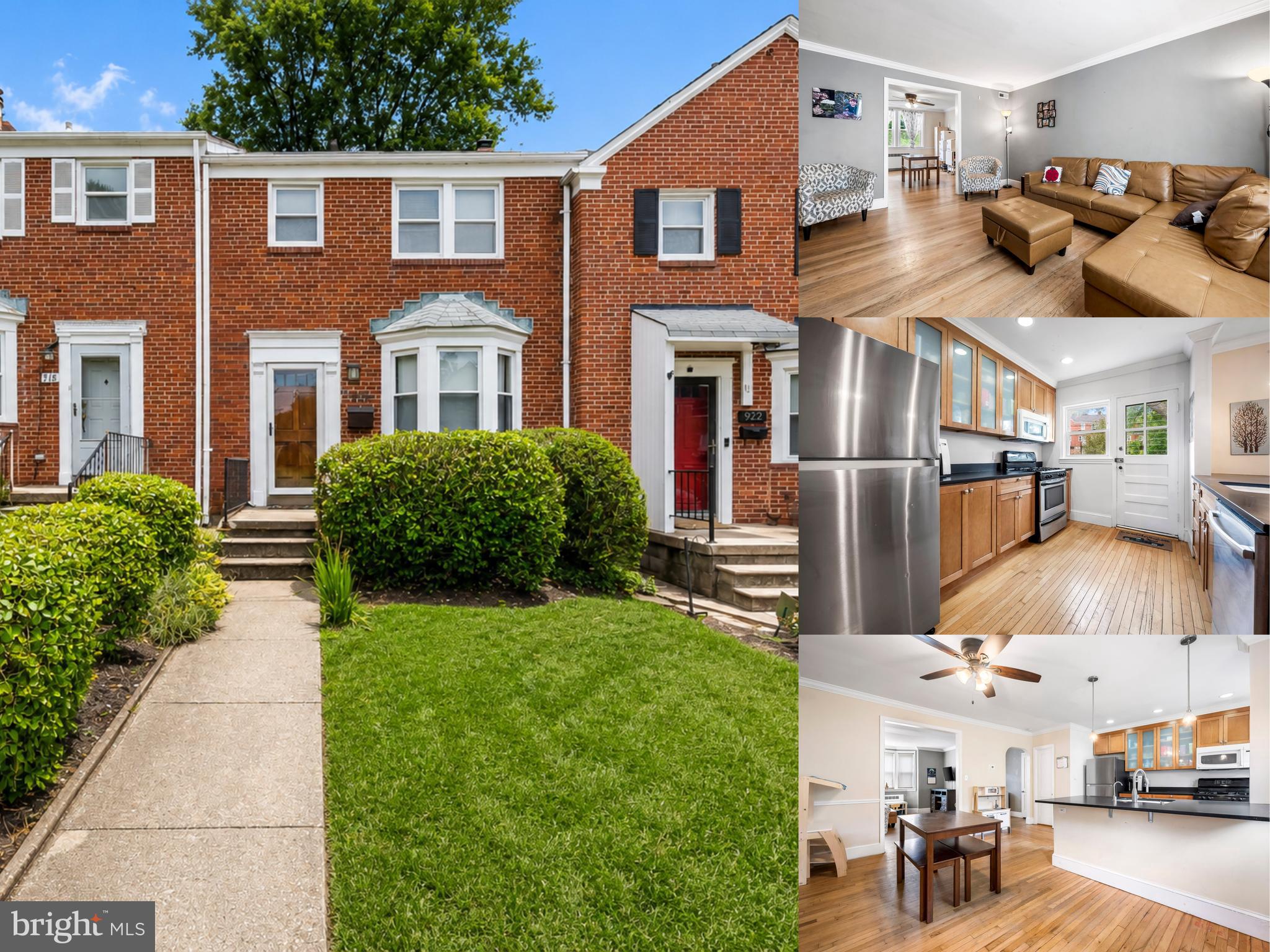BACK TO ACTIVE! Home available again after prior contract didn’t proceed. 3-bedroom, 2.5-bath interior townhome in Baltimore’s Cedarcroft Historic District offering rare central A/C, classic architectural charm, and comfortable living across multiple levels. The main level features hardwood floors, crown molding, a spacious living room with a bay window, and an inviting kitchen and dining area with recessed lighting, stainless steel appliances, stylish countertops, pendant lighting, and a breakfast bar for easy everyday use. Upstairs, hardwood floors continue through the bedrooms, with a full bath featuring classic tile and a tub/shower combination. The finished lower level adds valuable flexible space with a gas fireplace, ideal for a recreation room, office, lounge, or guest area, along with a second full bath and additional unfinished storage space. Outdoor living is easy with a rear porch and fully fenced, level backyard offering room to relax, garden, or dine outside. On-street parking is available, with potential to add a rear parking pad for added convenience. Set in the Cedarcroft Historic District, this home blends timeless character with practical modern comfort, including the standout benefit of central A/C in a community where it is not commonly found.