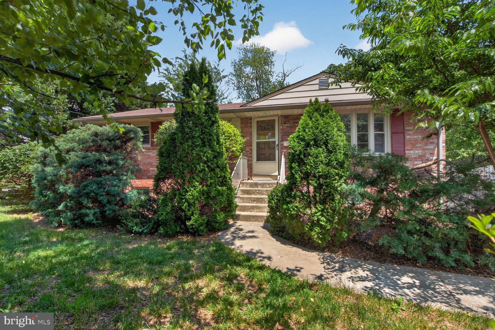 Brick ranch, a great starter home or development opportunity.  Large kitchen with a separate dining room space. Wide driveway with a door leading right to the kitchen. The home sits on a large lot (.25 acres) with a walk-out basement and a spacious rear deck. Great location near downtown Herndon, bike paths, and shopping.