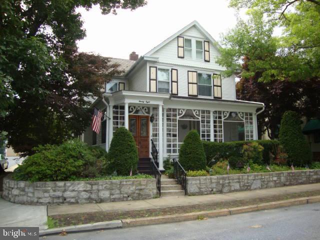 WOW, Mount Gretna Style home ready to go!Economical utilities, 5 minutes from Amtrak, adorable fenced yard and screened in wrap around porch, plus generous room sizes and 100% financing.