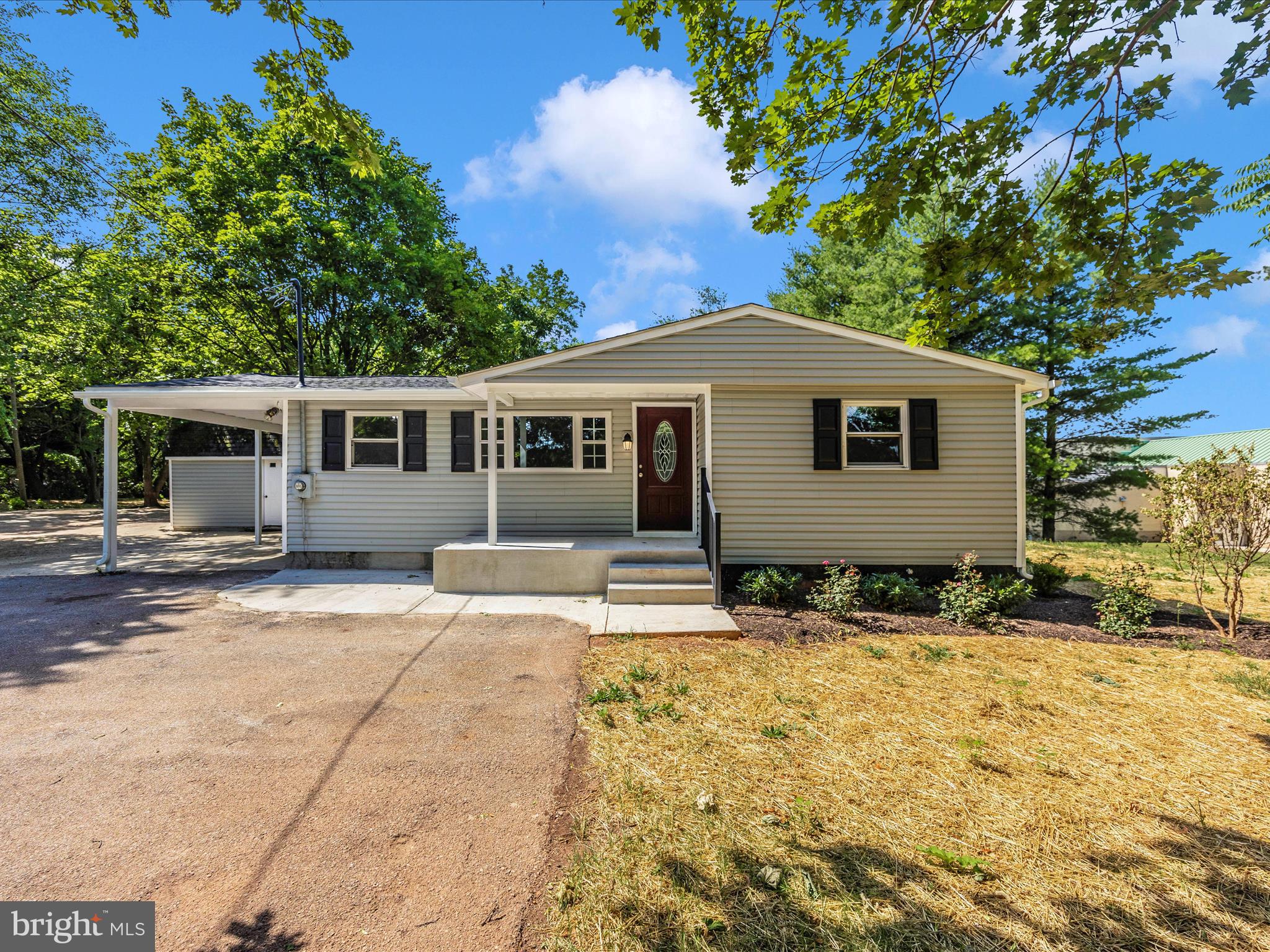 Beautifully renovated 3 bedroom rancher with carport and LL basement, Sparkling bright finishes! NEW HVAC, roof and more.  There is so much to offer with this 1 acre clear lot with mature trees homestead.  Literally more than meets the eye and it feels like a private sanctuary!  There is even a circular driveway keeping the home separate from the 30 x 60 HUGE rear workshop with  its own ample parking.  The shop features 2 large garage bay doors with 2 "man doors."  The shop is heated by a recycled oil hanging heater and has a hydraulic auto lift on freshly painted floors.  The shop offers 3 full floors with hi ceilings including what could be an office, parts storage, additional creative workshop space and easily goes in the direction of your specific needs.  This property is close to restaurants, grocery stores, commuter routes, the Thurmont Farmer's market, Colorfest and more!
