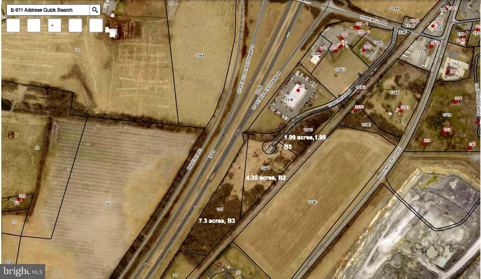 A total of 13.64 Acres. Interstate Location! I-81, Exit 321, VDOT road just installed directly into property! Ideal for hotel or flex development! All utilities within close proximity, ready for your development plans! Outstanding interstate visibility and access! 3 parcels total, 7.3 acres, zoned B3, 4.35 acres, zoned B2, and 1.99 acres, zoned B3. Huge eastern county growth! Call today! Prefer to sell as an assemblage at $185K/acre.