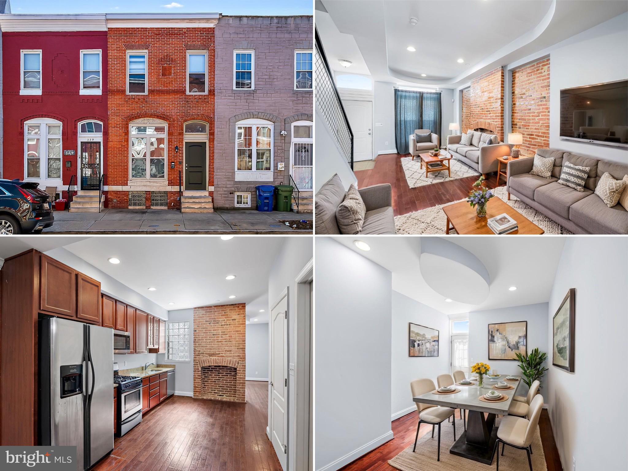 **This property qualifies for a $20,000 lender credit and 100% financing w/ no mortgage insurance that can be used for closing costs and reducing interest rate! ** Welcome to 327 E 21st Street, a beautifully updated 3-bedroom, 2-bathroom townhome in the vibrant Barclay neighborhood. This contemporary residence offers modern amenities, stylish finishes, and a thoughtfully designed open-concept layout perfect for entertaining or everyday living. The spacious living area seamlessly flows into the dining space and kitchen, featuring sleek cabinetry and stainless steel appliances. Recent updates include a one-year-old roof, fresh paint throughout, a sewer line replacement in 2018, and some newer appliances, ensuring comfort and peace of mind. Ideally located just minutes from MICA, the University of Baltimore, the Baltimore Symphony Orchestra, Calvert Street Park, and Penn Station, this home provides easy access to the best of city living. Don't miss your chance to own this move-in-ready gem—schedule your showing today! Staging is virtual staging.