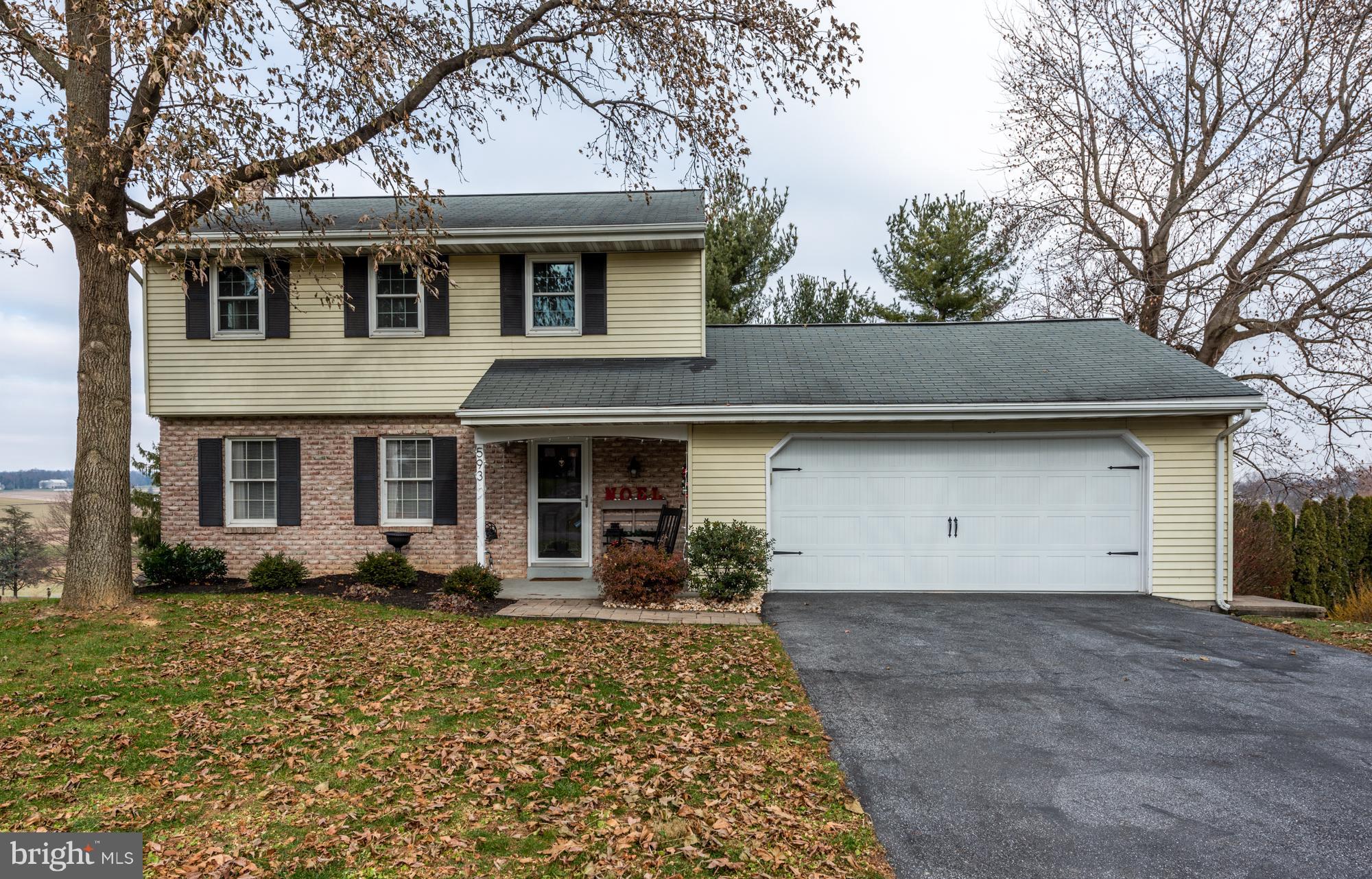 Looking for a totally updated 2-story home in a great location with great views?  This home is for you, located between Lititz and Manheim in Hi View Estates.  Features/updates include; carriage house garage door, concrete patio to enjoy the country views, remodeled lower level, updated bathrooms, recently installed black aluminum fence, all new light fixtures, ceiling fan, outlets and switches.  Newer flooring in bathrooms, entire first floor and lower level. Newer stainless steel appliances and last but certainly not least, a detached 24x28 shop with electric! Schedule your showing today.