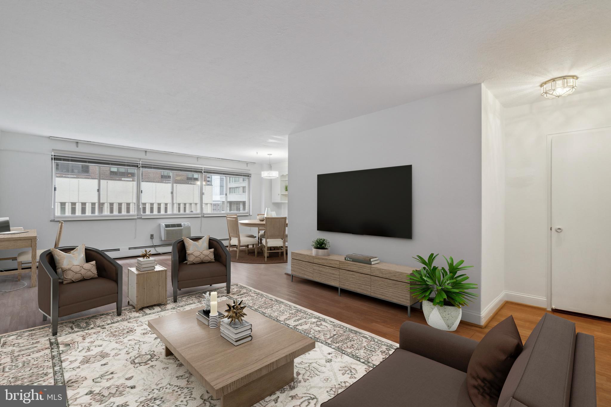 Welcome to Penn Center House, a well-maintained co-op building in Rittenhouse Square where one monthly fee covers utilities, real estate taxes, basic cable, building security and maintenance.   Amenities include 24hr concierge, community room, library, fitness center, and a beautiful roof deck with gorgeous city views.  Unit #619 is a spacious 2BD/1BA featuring fresh paint throughout, new carpet in the bedrooms and in-unit laundry.  Conveniently located near Penn, Chop, Drexel and walking distance to 30th St and Suburban stations. Surround yourself with Center City's finest including top restaurants, shops and cultural venues.  Garage parking is available for $135/mo with elevator access from the lobby.  Don't wait, schedule your tour today -- this is a great opportunity for the right buyer.   ** Per co-op guidelines, buyers must meet the following requirements: All sales must be cash, owner-occupants only (no rentals), a minimum 660 credit score, assets totaling 125% of the purchase price and monthly income equal to 4 times the monthly carrying costs of $1031.  Buyers must meet with the Membership Committee and Board of Directors prior to approval. See attached documents for more information and please call with any questions.