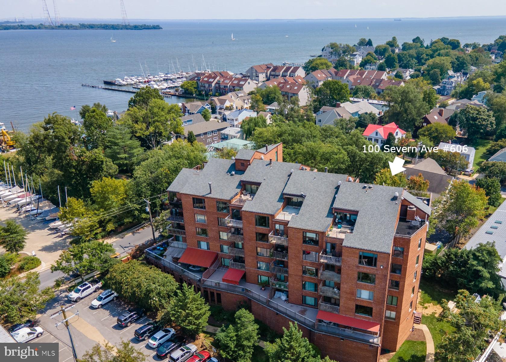 Experience the ultimate in Eastport living with unparalleled vistas in this stunning Penthouse Condo! Revel in sweeping panoramas that stretch from the Annapolis skyline across Spa Creek on the main level, while the upper level balcony showcases boundless water views extending over the Severn River to the majestic Chesapeake Bay. This captivating 2-level, 3-bedroom, 3-bathroom condo has undergone a complete transformation, boasting chic finishes throughout. From the serene neutral palette that accentuates the surroundings to the gourmet kitchen, wet bar, and spa-inspired luxury bathrooms, every detail exudes sophistication. Luxurious amenities abound, including heated floors, soft-close cabinetry, automatic window treatments on all windows and high-end appliances. This unit conveniently includes a parking space and storage in the attached gated garage with plenty of additional parking in Severn 100's private parking lot. While the interior is undeniably stunning, the true highlight is the breathtaking scenery. Immerse yourself in magical sunsets, enchanting sunrises, and the twinkling lights of downtown Annapolis and Eastport. With front-row seats to Wednesday night sailing races, Blue Angels, Fireworks, Parade of Lights and every other event on Spa Creek, the Severn River, or the Bay, this residence is truly a perfect 10! Stroll the artful and nautical streets to amenities like; five-star restaurants, pubs and street-end parks with hidden treasures. Not to mention you are merely steps away from downtown Annapolis and Naval Academy. Annapolis offers the perfect balance of small-town charm and big world sophistication. Located just 5 miles to Rt. 50 and 97 which provides direct access to Baltimore, BWI, Ft. Meade/NSA and Washington, DC. Welcome Home!