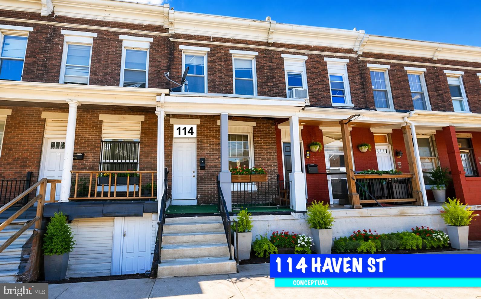 Classic 1920 brick interior rowhome offering 1,755 total square feet across two stories with basement. The home features 1,170 square feet of finished above-grade living space plus 585 square feet of unfinished below-grade area, providing additional storage or future potential. Center-unit layout with a traditional two-story design, three full bathrooms, and a welcoming one-story open front porch. Brick exterior, built-up roof, and hot/warm air heat with a combined cooling system. Property is in fair condition and presents a solid opportunity for buyers looking to update and add value. Convenient city living with the character of a classic Baltimore rowhome.