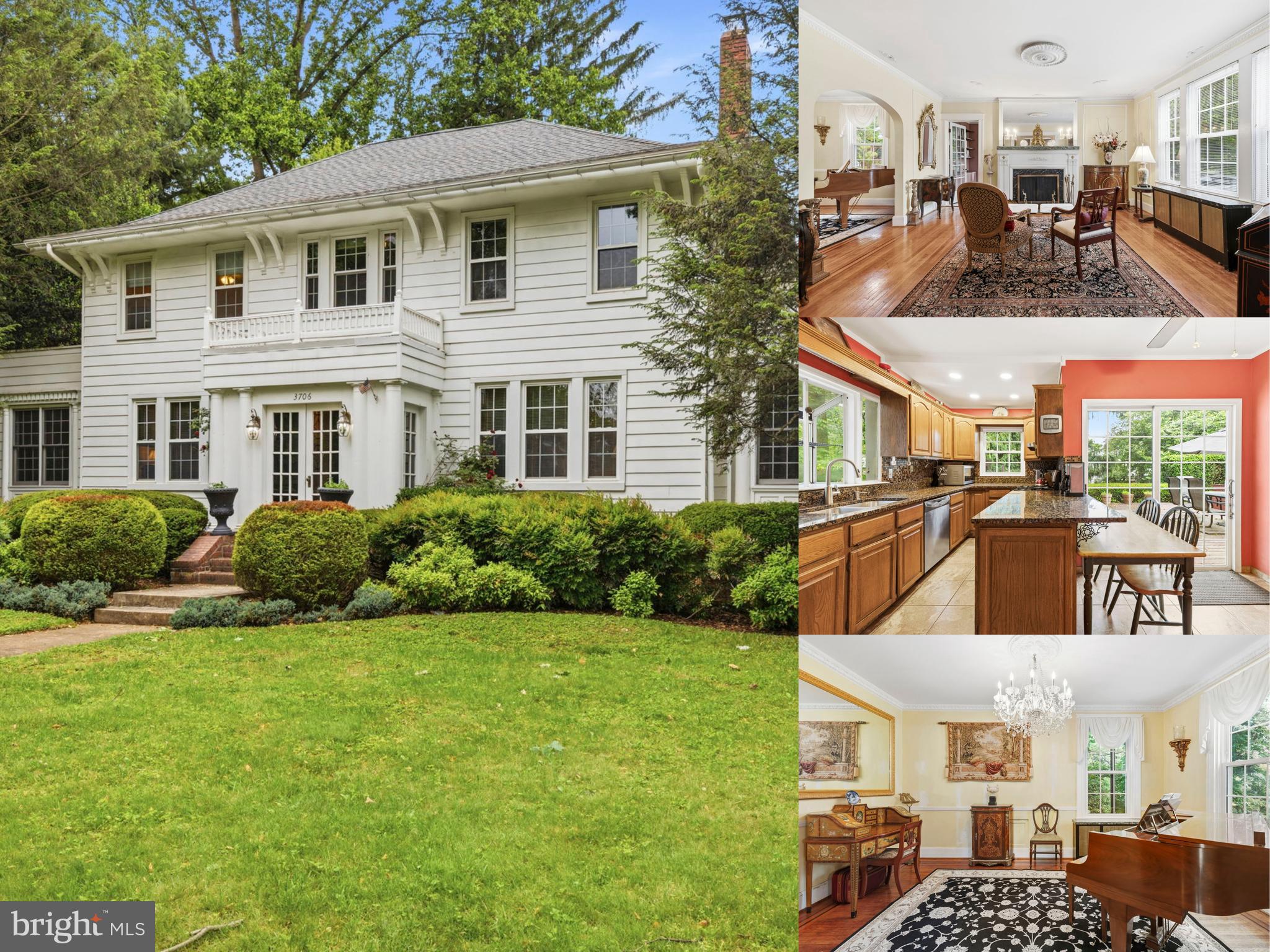 Over 4,000 finished square feet. Four levels. Five bedrooms. Two fireplaces. A detached 2-car garage. And one of Northwest Baltimore's most walkable addresses. This 5-bedroom, 2 full bath, 2 half bath stately colonial in Baltimore's established Cross Country community lives as grand as it looks and features a brand new architectural shingle roof. The main level opens into generous living areas and two distinctive flex spaces — a sunroom/office and a music room — each anchored by its own fireplace and a gourmet kitchen with spacious deck off of the rear of the home perfect for gatherings and relaxing. Upstairs, five well-proportioned bedrooms, a full bath on the main level, and half baths on the upper and lower levels keep the layout working hard for everyday life. The full finished basement adds a whole additional level of living space — ideal for recreation, hobbies, a home office, or a second lounge — without giving up storage. This amazing home features oak hardwood floors throughout the main and second floor, walnut doors complete with antique glass door knobs. Outside, a concrete driveway leads to a detached side-entry 2-car garage for true off-street parking. And then there's the location, location, location. Just off Park Heights Avenue, this home sits within easy walking distance of private and parochial day schools, educational centers, houses of worship, specialty markets, and neighborhood shops. Tree-lined streets and continuous sidewalks make daily errands a pleasure, while I-695 and I-83 put Pikesville, Mount Washington, Towson, and Downtown Baltimore minutes from the driveway. Substantial. Walkable. Move-in ready. Welcome home.