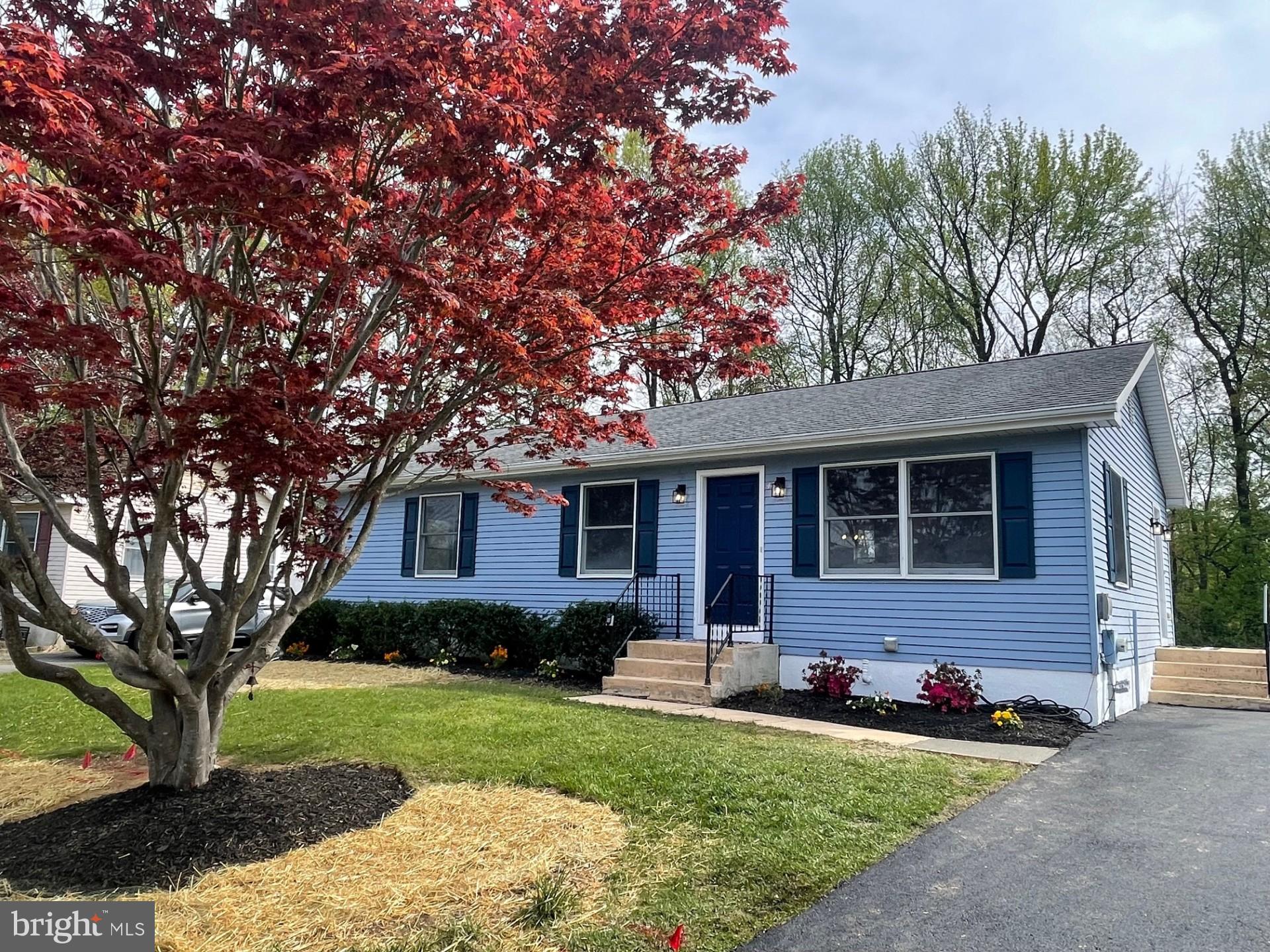 OFFER DEADLINE SUNDAY 4/27 at 5pm. Fantastic opportunity to own this adorable move in ready ranch home at a great price! Curb appeal galore with fresh landscaping, a beautiful Japanese maple and all new shutters and exterior lighting. On one of the very best lots in the community, it backs directly to wooded parkland and has a fully fenced large flat yard with a gate leading to the community playground just steps away.  Brand NEW custom white kitchen with granite countertops and artisan tile backsplash, and all new stainless steel Frigidaire appliance package!  There is an abundance of new recessed lighting throughout the house ensuring great light wherever you go! Designer LVP flooring and new carpeting along with fresh paint in every room!  Very generous sized bedrooms offer many living options. TWO full bathrooms, both with brand NEW Kohler toilets, new plumbing and lighting fixtures and vanities.  An extra 17 foot room in the finished basement could serve as a 4th bedroom, home gym, office or playroom! Brand NEW matching washer and dryer are included!  The 20 x 10 shed is fabulous and has its own 60 amp service with numerous electrical outlets - it could easily be a shop for the wood worker in the family.  Seller is installing a brand new heat pump prior to closing!  Top it all off with a BRAND NEW driveway, and a one year home warranty and this is an amazing value!  See it today and fall in love!