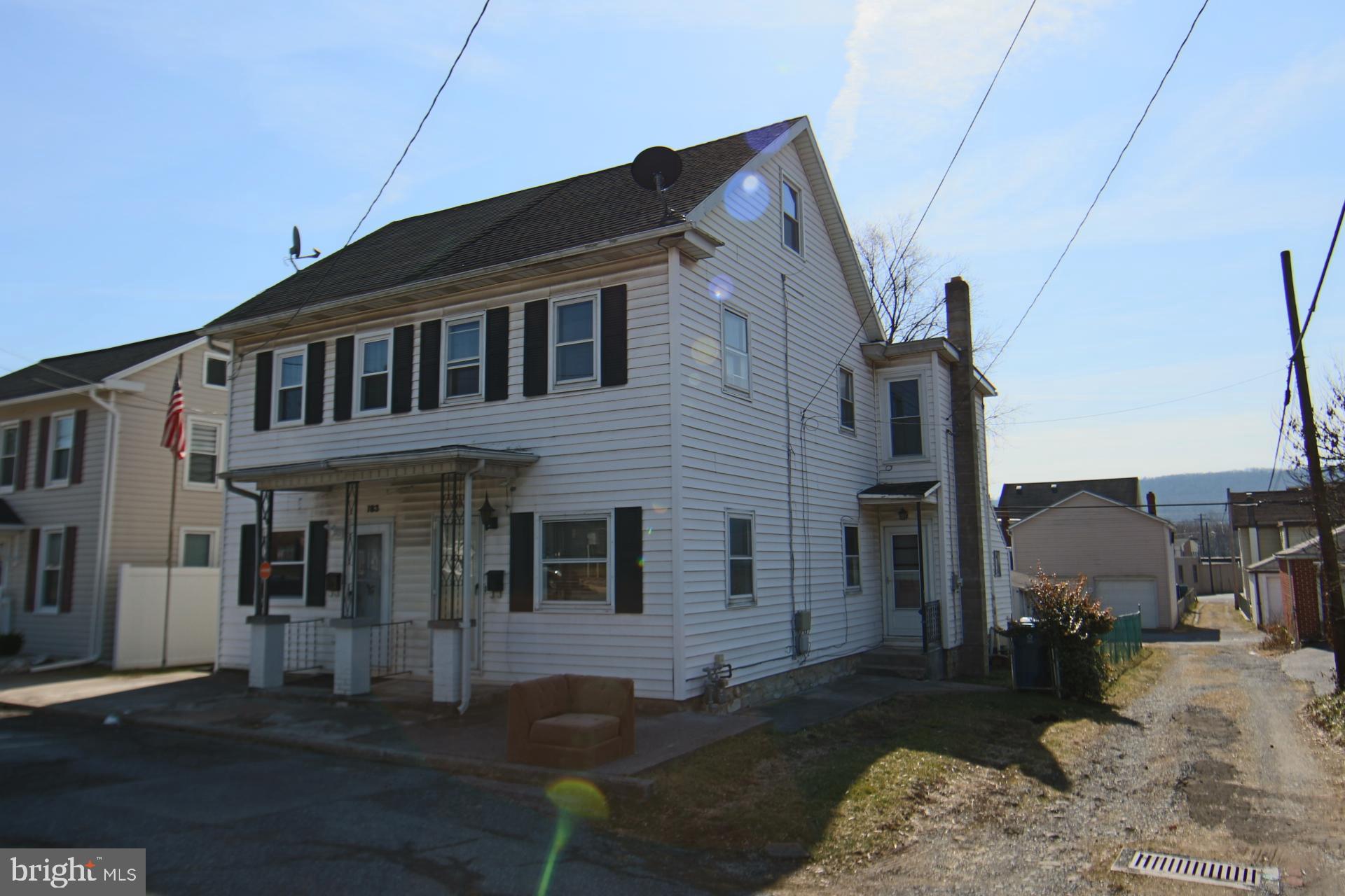 Affordable Highspire semi-detached with three bedrooms and a finished third floor with possible fourth bedroom. Natural gas heat, gas water heater and gas range. First floor with eat-in kitchen, formal dining and living room. Professionally waterproofed basement with laundry hookups and recreational room.  Rear first floor mud room. Detached garage/shed for storage. Great starter home or purchase for an income producing rental property. Close to Penn State Capital campus,  Amtrak commuter rail station and HIA.
