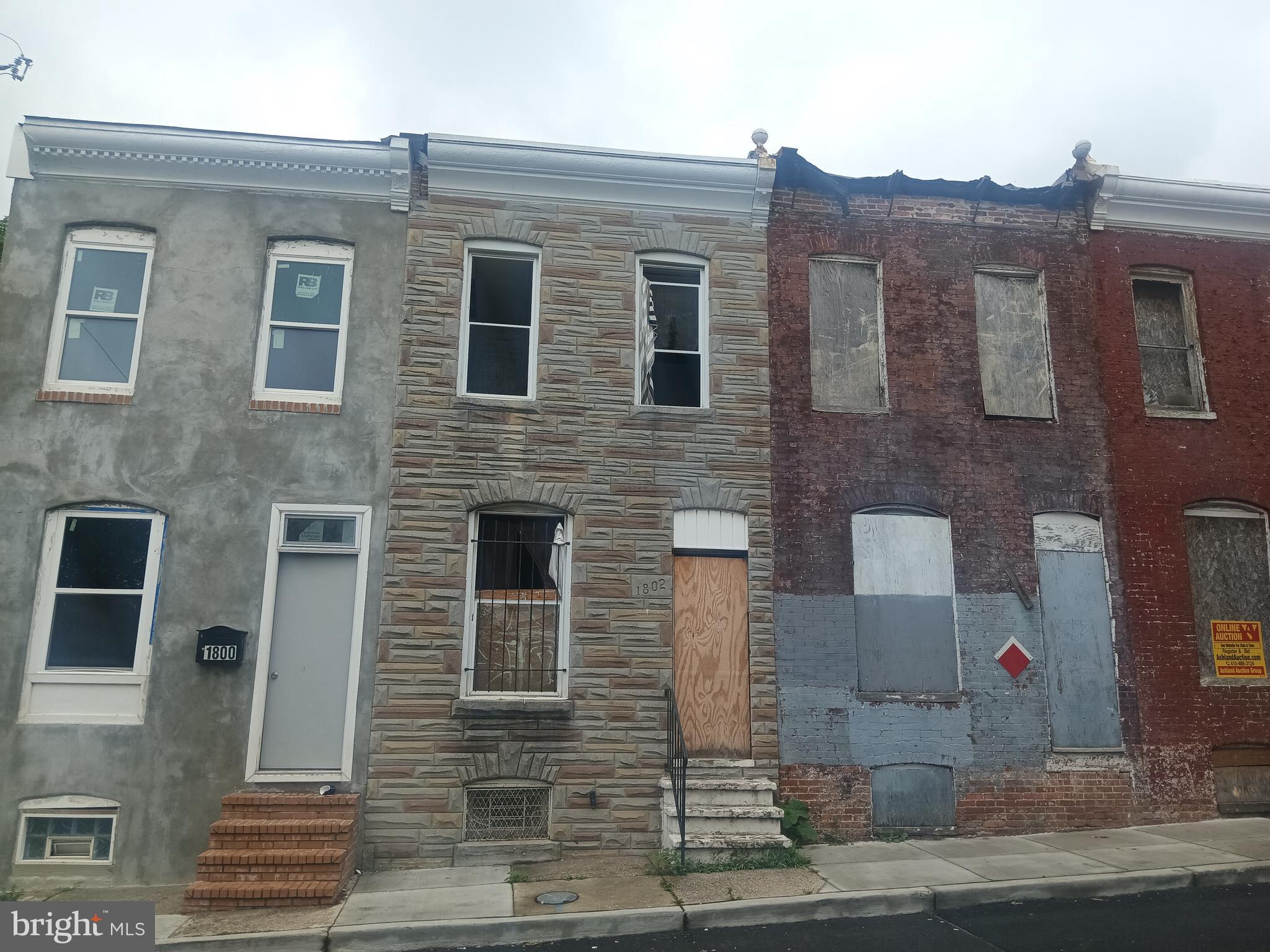 ONLINE AUCTION: This auction takes place on the Ashland Auction Group website bidding platform. Bidding begins 7/29/2026, 10:00 AM. Bidding ends 7/31/2026, 11:40 AM. The list price is the suggested opening bid. Deposit: $5,000.

This two-story townhouse is located in the Broadway East neighborhood of East Baltimore City. Residents can enjoy the nearby attractions and facilities such as The Johns Hopkins Hospital, and Clifton Park. The property is vacant. It is conveniently located just minutes from East North Avenue (U.S. Route 1/U.S. Route 40 Truck), providing quick access to Downtown Baltimore, Johns Hopkins Hospital, and major commuter routes including I-83, I-895, and I-95.
