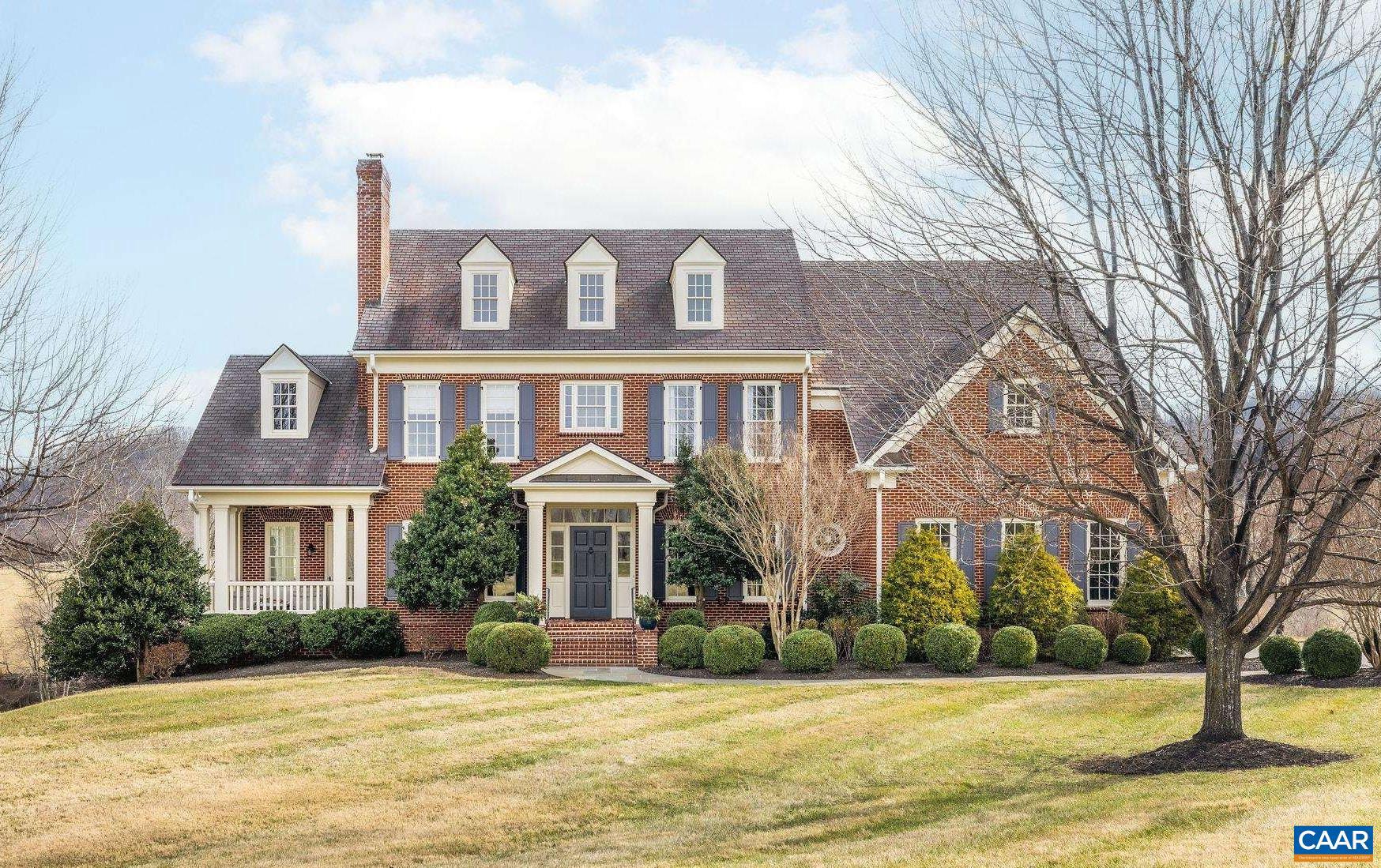Located on one of Ragged Mountain's most desirable parcels, this fully furnished 5 bedroom's exterior offers traditional, red brick appeal while inside, the floor plan with an emphasis on casual living & light, bright finishes feels totally 2026!  Enjoy stunning, close-in views pastoral & mountain views from most rooms.  The southern exposure of the home provides incredible light quality. Recent renovations include the amazing kitchen as well as refinished, light oak floors throughout the home, which amplify the impact of the sun drenched living spaces. The full, walk-out basement is sunny & ready for future expansion, with roughed-in plumbing and a the 5th fireplace. The parcel overlooks a permanently protected horse farm of rolling hills framed by panoramic mountain views.  The home also offers views of a large, picturesque pond.  Plenty of lawns for kicking a ball. The Ragged Mountain neighborhood is conveniently located 10-12 mins from UVA and 15 mins from Downtown.  With quick reliable access, this neighborhood is also a popular choice for doctors practicing in the Valley.  It does not get more turn-key than 585 Ragged Mountain Dr, with its recent renovations & all furnishing included! Western Albemarle Schools incl' Murray!,Painted Cabinets,Quartz Counter,Fireplace in Basement,Fireplace in Family Room,Fireplace in Great Room,Fireplace in Living Room,Fireplace in Master Bedroom
