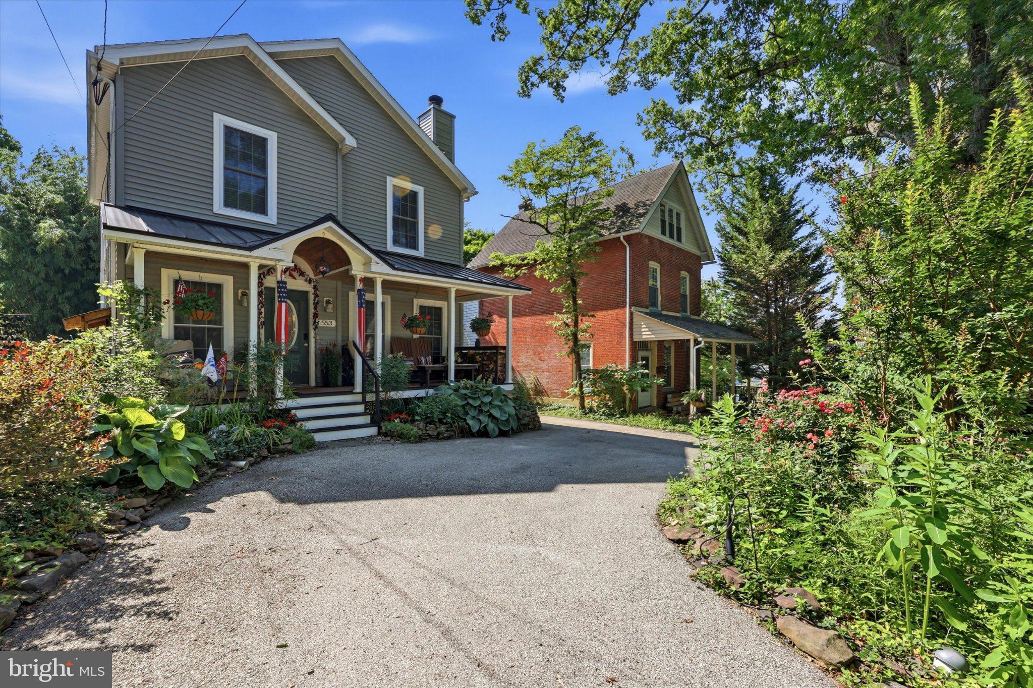 Discover the perfect blend of modern comfort and suburban charm in this stunning Colonial-style home, is 9 years young and meticulously maintained to offer an excellent move in condition. It was a factory built home which assures quality construction!
 A relaxing covered front porch leads to a Living room with beautiful hardwood floors, and a  cozy fireplace , creating a perfect ambiance for relaxation during cooler evenings.  The awesome adjacent Kitchen is complete with an island that invites culinary creativity. Equipped with essential appliances, including a  built-in microwave and dishwasher, this kitchen is perfect for both casual meals and entertaining guests.  There is a dining area and a full bath on this floor. The home features a harmonious blend of flooring, including wall to wall carpet, elegant hardwood, and durable vinyl bath tile, ensuring comfort and style throughout. 
 Four spacious bedrooms and three full bathrooms, make it an ideal sanctuary for those seeking both style and functionality. Ceiling fans and wood blinds enhance the livability.  There is a pull down stairway for attic storage. 
 The 4th bedroom , with its main floor location, could be used as an office or den instead.
The full basement, accessible via an inside or outside entrance, is a versatile space that  serves as a workshop, with workbench and shelves included, plus additional storage and a laundry area. 
Outside, the property sits on a lovely lot with private rear yard, a deck for outdoor meals, and features  beautifully landscaped areas that enhance curb appeal and provide a serene outdoor space for relaxation or play. The paved  circular driveway makes for easy entrance/exit onto the street, ensuring convenience for you and your guests. 
 Located in a vibrant suburban community, this home is about a half mile from downtown and walking distance to the  local train station, making it an ideal for those who commute to Philly. Only a 15 minute drive to the airport, and 9 miles to tax free shopping in Delaware.   Media known as "everybody's hometown'  is rich with amenities, including parks, many popular restaurants and unique local shops, . Media has many events including parades and weekly "dining under the stars' fostering a strong sense of community.  Highly rated Rose Tree Media schools. Extremely economical utilities with natural gas, central air, and SOLAR panels which result in low electrical bills, averaging just $100 monthly!
 This property is not just a house; it's a place to create lasting memories. Experience the perfect balance of comfort, convenience, and community in this exceptional home. Don't miss your chance to make it yours!