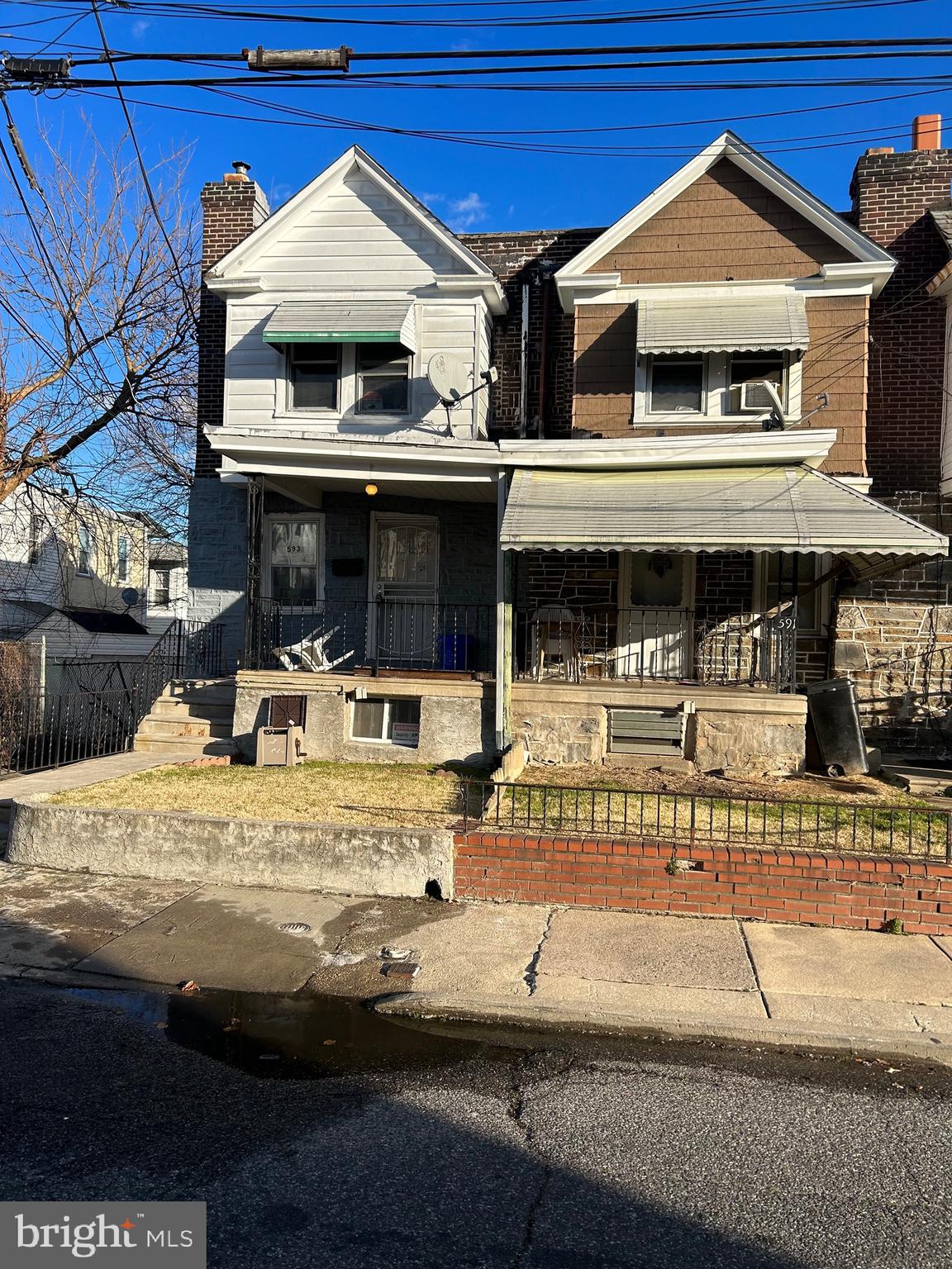 Welcome to  593 Larchwood Ave , this end of row/town house is an incredible opportunity for investors or owner-occupants. This is a 3 bedroom, 1 bathroom house with tremendous potential for a flip or rental investment. It is located in the desirable Upper Darby neighborhood, a prime location that is convenient and accessible. The surrounding area is filled with various amenities including public transportation, a shopping area, restaurants, a public library, and schools,.As you step inside, from the open front porch you'll notice the spacious layout open space living room and dining room, and large eat-in kitchen. Upstairs The house features three sizeable and comfortable bedrooms, and one hall bathroom. Sami finished the basement and attached the garage.