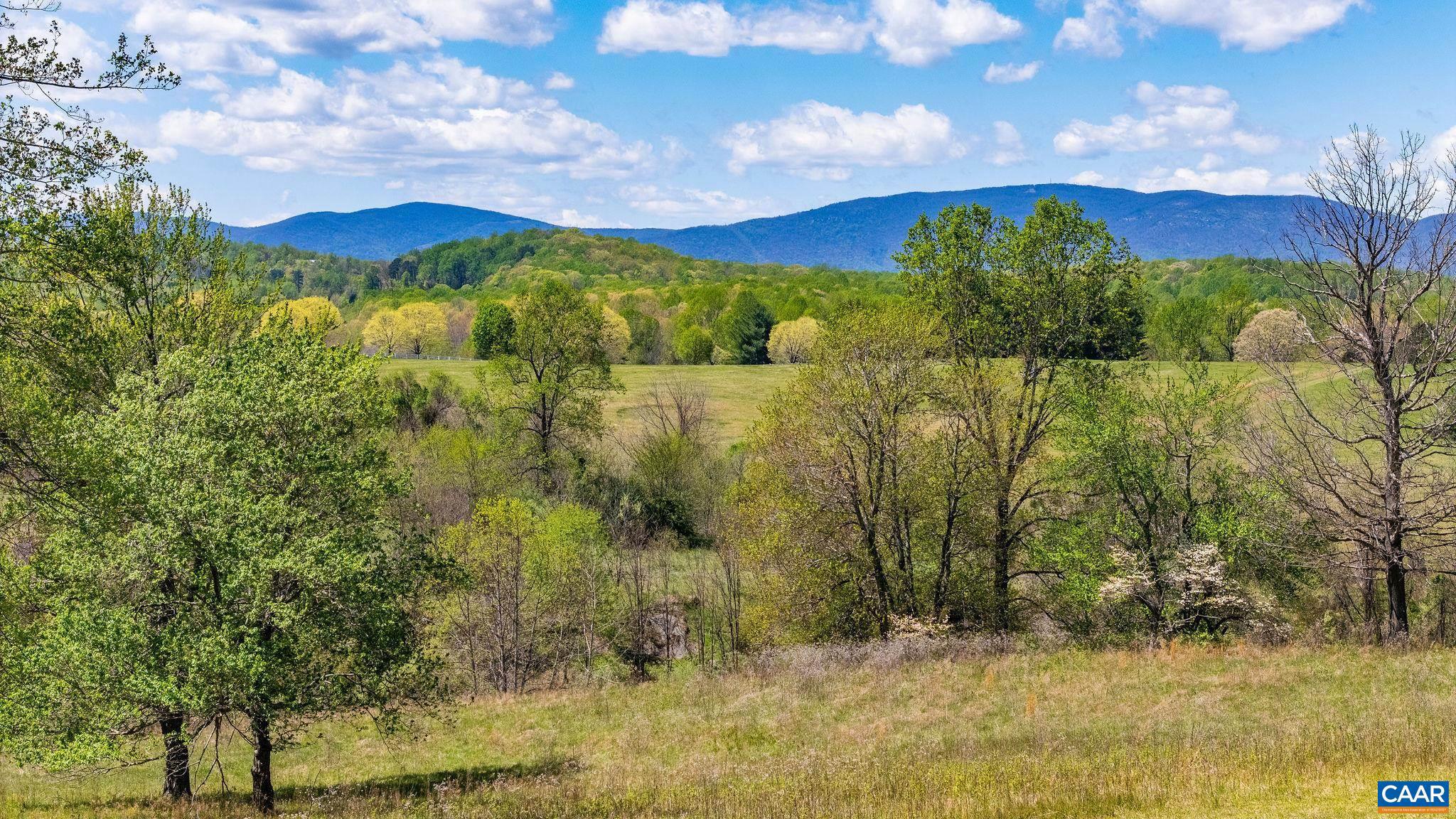 Exceptionally rare opportunity to build your own custom home on over 21 acres of private, rolling landscape with captivating blue ridge views. Dramatic sunsets over western mountains from the elevated home site neighboring 100+ acres in conservation easement. Enjoy supreme privacy tucked away among noteworthy estates along Bloomfield Rd. Proximity of Farmington but with more privacy, space, and acreage. Moments from award winning golf, University of Virginia, and all that Charlottesville has to offer. Western Albemarle schools. Custom house and garage plans available to convey with appropriate offer. Showings by appointment only