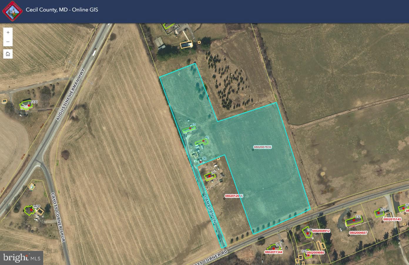 Rare opportunity to own a 7.42 acre parcel in Chesapeake City, MD! Just a short drive to downtown Chesapeake City and Middletown, DE! Currently, a mobile home is located on the property. Mobile home is in poor condition. Enter at your own risk. Tax record shows the year built is 1972, but buyer to verify - this may be incorrect. Property is being sold as-is. Buyer to do all due diligence, including verifying existence and functionality of well and septic systems. Property lines shown in aerial photo are approximate.