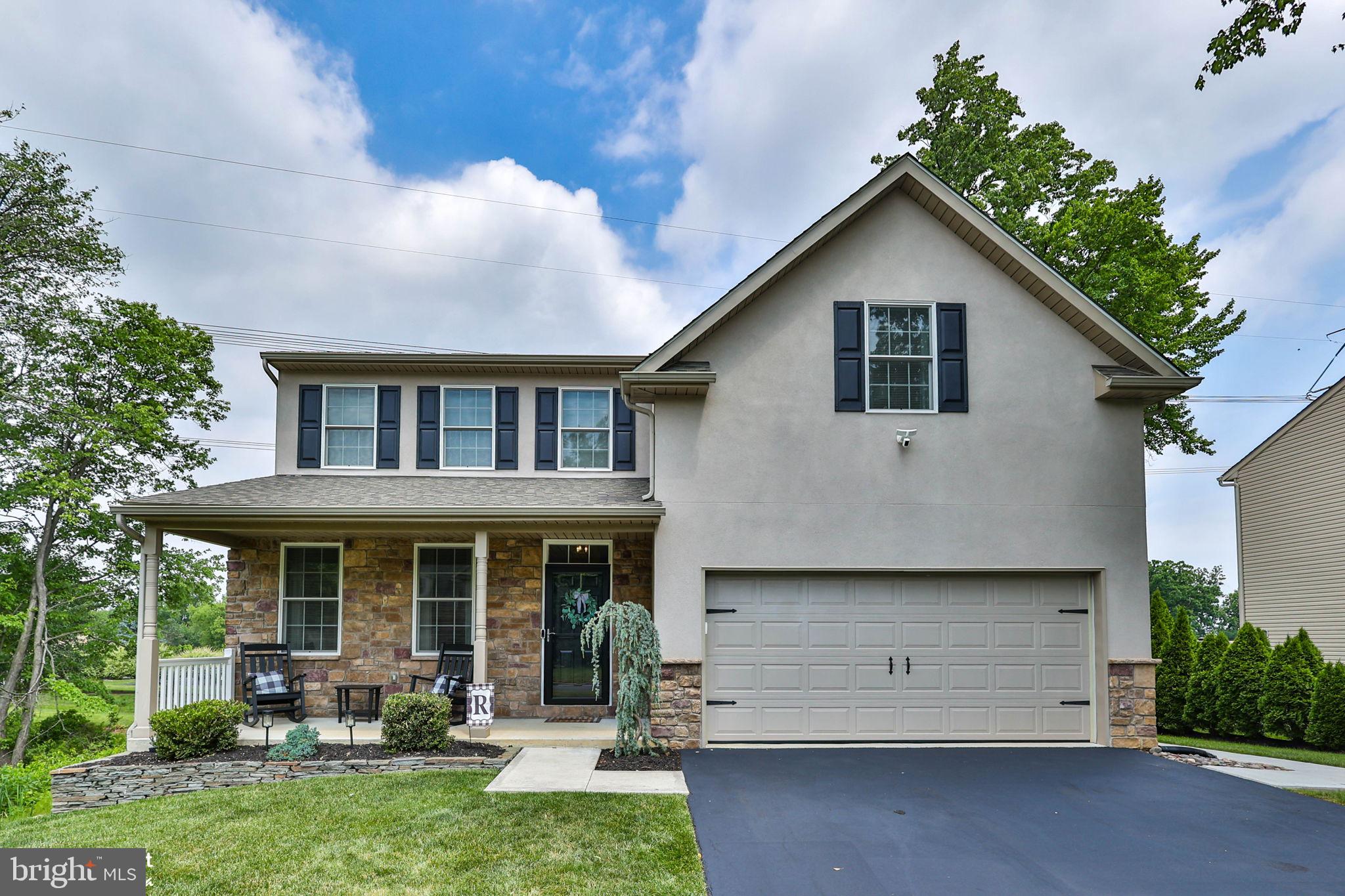 Quality built Colonial home within the prestigious development of Treetop Estates! Parkland School District! Located within minutes of Lehigh Valley Hospital, Target, Costco, Dining, PA Turnpike, Route 22, 309, 78 and 100! This custom home design offers a stone and stucco facade with covered porch that welcomes you inside! Spacious foyer with hardwood flooring leads you into the dining room! Open concept family room with a gas insert and stone surround! Modern kitchen with eat at bar, granite counters, hardwood floors, custom cabinets with soft close drawers/doors, tile backsplash, stainless steel appliances, corner pantry, recessed lighting and breakfast area! First floor bedroom or office with access to a full bath! Main floor composite deck overlooks the well manicured yard with swing set that remains! Primary suite features a walk in closet and on suite bath with a double vanity, cultured marble tops, tile floors, soaking tub and shower! Convenient second floor laundry with washer and dryer included! Three additional large bedrooms and another full hall bath complete the second floor! Additional living space is within the finished basement which boasts a kitchenette, media area, built ins, storage area, egress and plumbing for a future bath! Included with the sale are the sauna, basement refrigerator, electric fireplace, couches, bar top and stools, & basement storage rack in unfinished area! Rear yard and concrete patio offer an abundance of space to enjoy all four seasons! Two car garage, expansive driveway that provides plenty of off street parking! Natural Gas Heat, Central Air and Natural Gas Cooking! Garage storage rack is also included with the sale! This home has so much to offer!