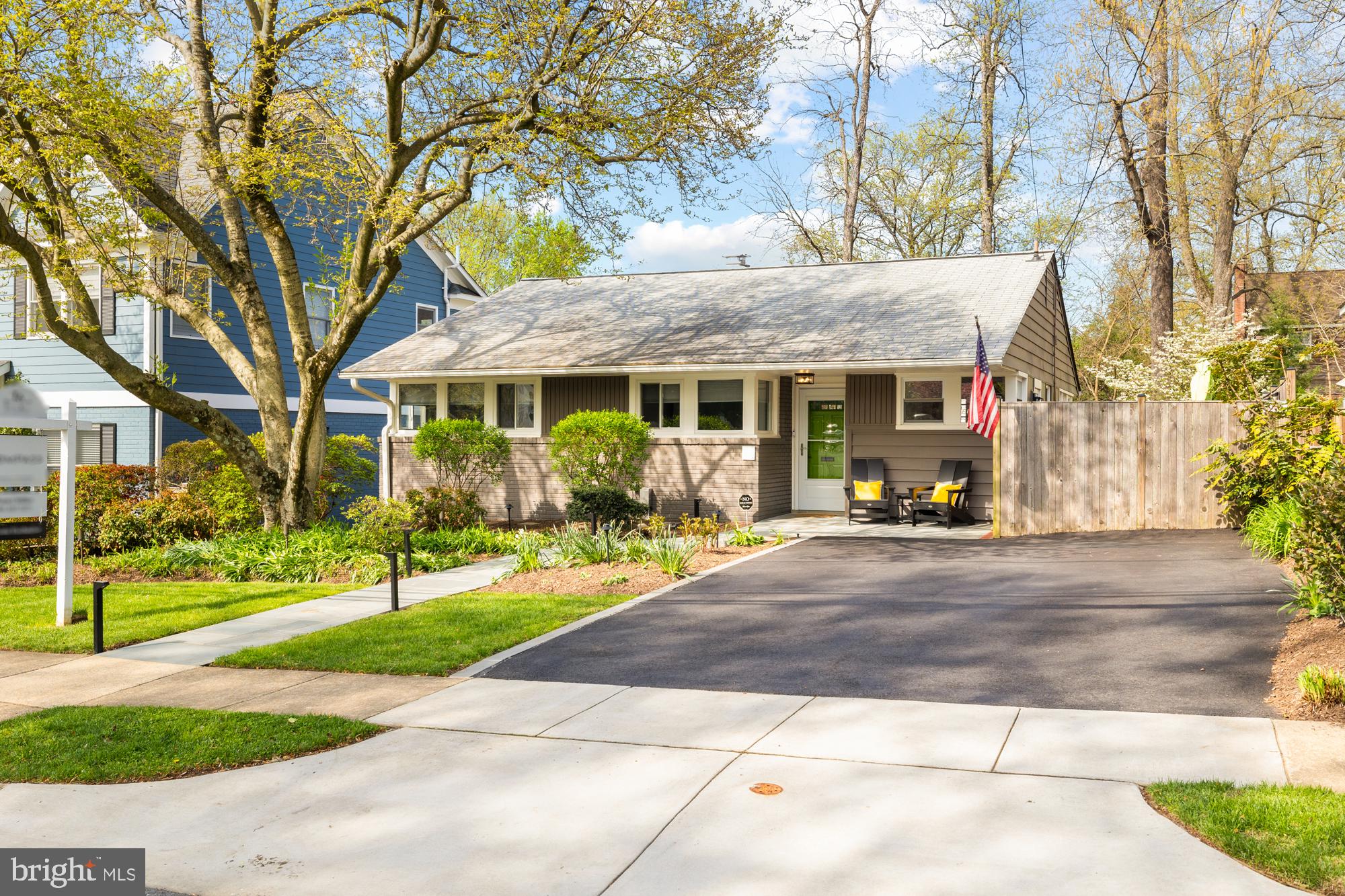 Seller will look at offers, if any, on Wed April 23, after 6:00 pm.  Please let me know if I should expect one from you.

Welcome to this delightful 3-bedroom, 2-bath rambler with a daylight walk-out basement, nestled in the coveted community affectionately known as Wyngate. Since its purchase three years ago, this home has undergone numerous improvements, enhancing its charm and functionality.  With 2,298 square feet of beautifully illuminated living space, this home offers a bright and inviting atmosphere, thanks to its abundant windows and window walls.

As you arrive, you'll appreciate the convenience of your own driveway and the elegance of the pristine bluestone walkway leading to your covered porch. Rest your packages on your Adirondack chairs as you open the front door to a welcoming foyer and closet. From here, gaze through the home to the expansive back wall of glass windows and doors, which unveil a large deck outfitted with market lights for the evening, and a backyard, beckoning you to explore the mature garden below, bursting with perennials.

If you can resist the temptation to venture outside, you'll find the galley kitchen to the right, featuring ample cabinetry, a breakfast bar, a door to the side yard (perfect for a grill), and a Viking range and hood among your stainless steel appliances. The L-shaped living and dining room, with its seamless view of the outdoors, provides a relaxing atmosphere for time alone or with guests.

The main level boasts 3-year-old luxury vinyl plank flooring, combining style with easy maintenance. Down the hall to the left, discover two nicely sized bedrooms with generous windows, an updated bathroom with a new window, and a door leading to the lower level.

Head down the stairs and you'll discover both levels have radiant heated flooring for cozy comfort, complemented by a 3-year-old complete HVAC system housed in the accessible attic. On the lower daylight level, you'll find a spacious recreation room with ceramic tile flooring, that is currently used for an office and gym, but could be used for a playroom or a family room, as well.  This bright, fun space offers a wall of windows, a door to the patio, a fireplace, a full bathroom, a third bedroom, a designated laundry room, and a utility room where the boiler for the radiant heat flooring and tankless hot water heater live.

Walk out the lower level door, across the hardscape patio to smell the flowers!  The fully fenced-in backyard is a garden with paths and a fire pit and a shed for gardening supplies.  You may discover a new hobby!

This move-in ready home is within the boundaries of some of the area's best schools, just blocks away from North Bethesda Middle Sch and Wyngate Elem Sch.
It is also located 1.5 miles to NIH and to Johns Hopkins Suburban Hospital, and is very close to the entrance to 495 and to downtown Bethesda.

Come see for yourself.  Seller will look at offers, if any,  on Wed April 23rd after 6 PM.