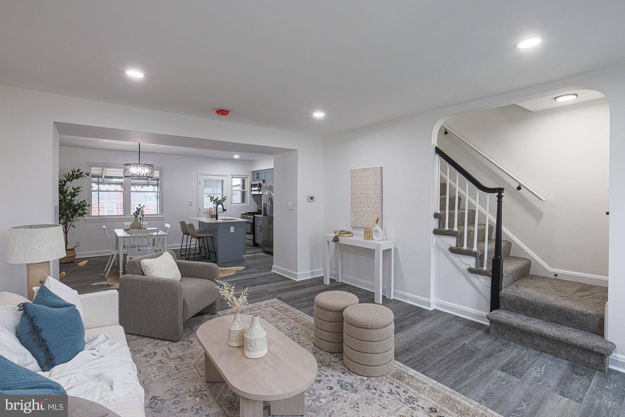 Welcome to 1233 Gleneagle Rd, Baltimore, MD 21239 – a beautifully updated home offering modern style and unbeatable convenience! This 3-bedroom, 1.5-bath gem has been freshly renovated from top to bottom, making it the perfect move-in-ready opportunity.

Step inside to discover a brand-new chef’s kitchen featuring stainless steel appliances, quartz countertops, and stylish two-tone cabinetry that adds a contemporary touch. The main level and basement boast brand-new LVP flooring, while the upper-level bedrooms are complete with plush new carpeting for added comfort. The updated bathrooms, recessed lighting throughout, and central heat & AC ensure a bright, comfortable, and energy-efficient living space.

Location is everything—this home is minutes from Morgan State University, with easy access to I-83 and all that Baltimore City and County have to offer. Whether you’re commuting, exploring the city’s vibrant culture, or looking for a home in a prime location, this one checks all the boxes. Don’t miss out—schedule your showing today!