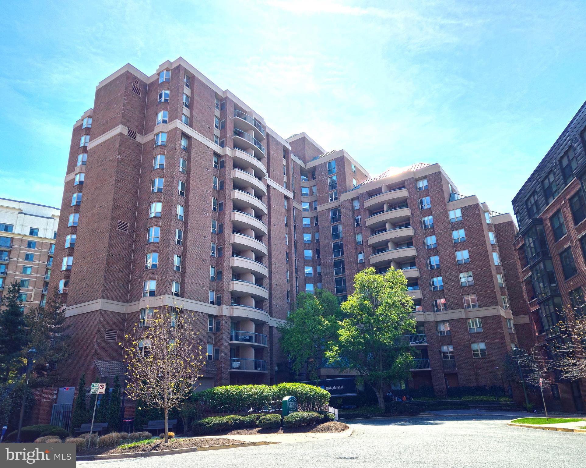 Updated open design and a modern feel.  The renovated kitchen and bath feature stainless steel appliances, granite countertops, and durable wood and tile flooring.

Enjoy the convenience of an in-unit washer and dryer; the assurance of the 24-hour front desk; and a separately-deeded underground garage parking space that conveys with sale. The building offers bicycle storage.

Enjoy the building's updated common areas, including an outdoor pool, fitness center, and meeting/party room. 

Ideally located across from the Bethesda Metro (Red Line) and just blocks from Bethesda Row, this location offers immediate access to shopping, dining, and major commuter routes. Close to DC, Rockville and other points of interest.

This unit has a comparatively low condo fee for a full-service building in a highly competitive location.  Offers Welcome.