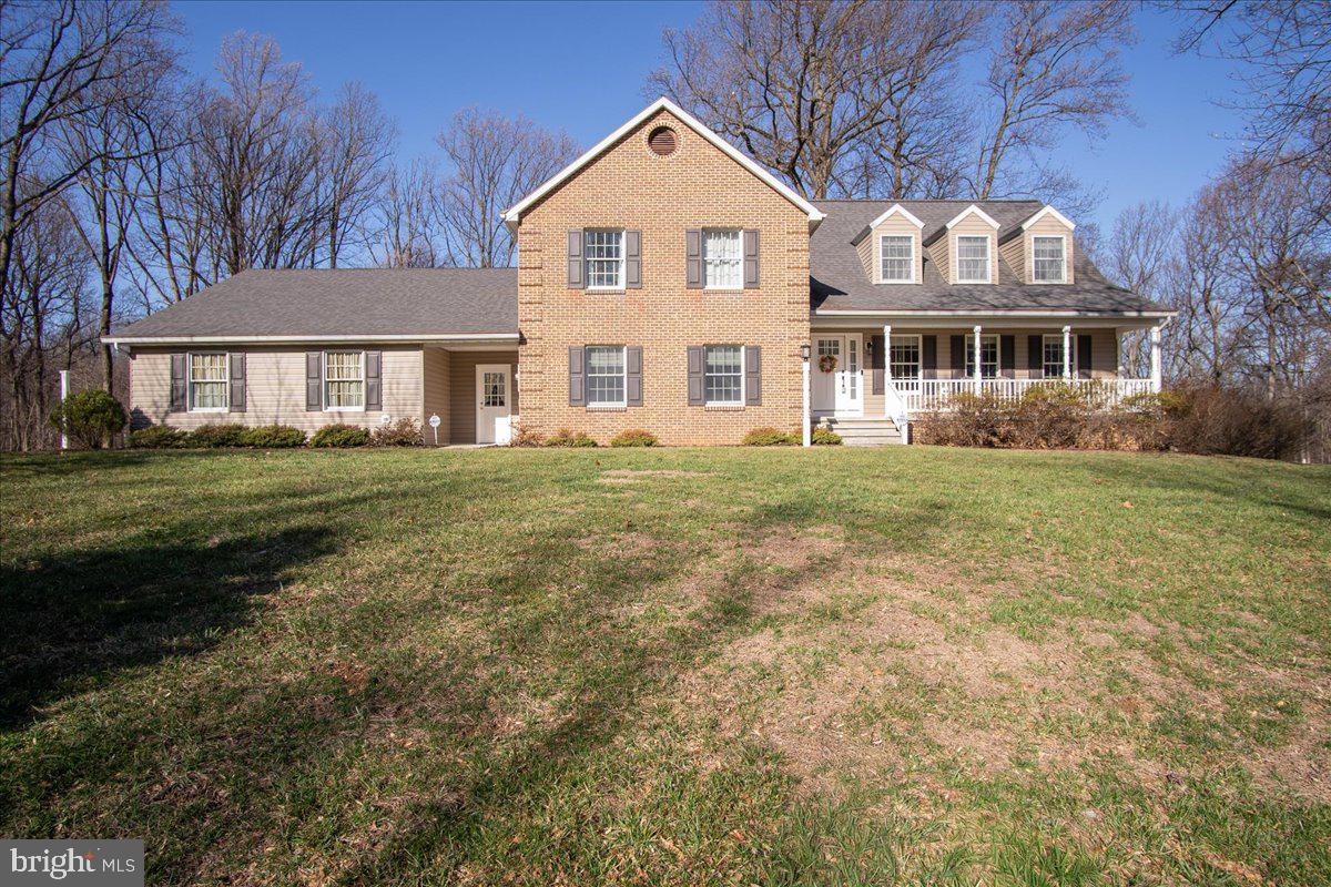 Spacious and beautifully maintained Cape Cod style home situated on a private 2-acre corner lot.  This home features 3-4 bedrooms and 3.5 bathrooms along with numerous updates, including a 50-year roof installed in 2020 and newer siding and shutters.   Central vacuum for convenience and security system for peace of mind.   Granite kitchen with island, breakfast nook, and all appliances, perfect for everyday living and entertaining.  Enjoy multiple living spaces including a living room/billiards room, separate dining room, and a sunken family room with a cozy fireplace.    Dedicated home office, perfect for work-from-home.   Large main level laundry with storage galore, washer/dryer included.  The primary suite includes nice sitting room, 2 walk-in closets, modern bathroom with double vanity and walk-in shower.    Bedroom #2 is a mini master suite with its own full bathroom.   The full basement provides a heated exercise or flex space for additional versatility.    Car enthusiasts or hobbyists will appreciate the 30×36 triple garage.  Outside, relax or entertain with extensive outdoor living space, including a maintenance-free deck and stone paver patio.    Lightly wooded and backs to trees for added privacy.   Sought-after Boonsboro Schools!   This well-kept home offers space, privacy, and comfort—ready to welcome its next owner.