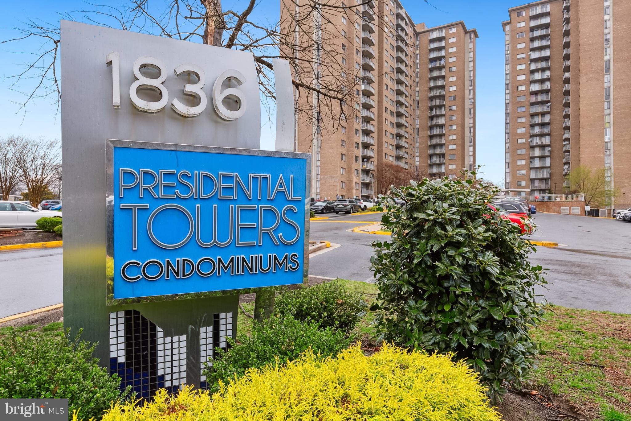​Don't Miss This Unique Opportunity in Presidential Towers! This expansive 2-bedroom, 2-bath condo is move-in ready and recently updated, offering an abundance of natural light and stunning outdoor views from the kitchen, dining, living room, balcony, and bedrooms. The open living space flows seamlessly to a private balcony, perfect for relaxation. The modern kitchen boasts sleek stainless appliances and stylish European design. Enjoy exceptional community amenities, including a concierge lobby, laundry facilities on every floor, a convenience store, an outdoor pool, and a fitness center. Ideally located for commuters with easy access to I-95, I-495, and the UMGC campus. Schedule your tour today!