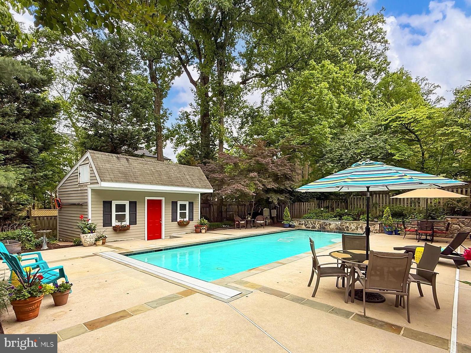 🏡Welcome home to 7221 Timber Lane, a luxurious residence nestled in the heart of Falls Church, VA • This exquisite 6-bedroom, 4.5-bath renovated & expanded home offers a perfect blend of elegance and functionality and boasts a NEW Roof, Trim & Gutters in 2025 • Step inside to find gleaming hardwood floors that guide you through an open floor plan • The gourmet kitchen is a culinary dream, boasting a large island with prep sink, six burner dual fuel Wolf gas range w/pot filler, built-in Wolf microwave, SubZero built-in refrigerator, dual Cafe dishwashers, and a farmhouse sink for seamless meal preparation and entertaining • The spacious walk-in pantry provides an additional refrigerator, utility sink, and ample storage ensuring your kitchen stays organized and clutter-free • The Kitchen opens to a spacious Breakfast Area and Family Room equipped with a warm gas fireplace • The Formal Dining Room is perfect for hosting gatherings, and the adjacent Living Room provides the overflow space you need for entertaining • A large, light filled Home Office and convenient Powder Room complete the main level • Luxurious Upper Level: Upstairs, the primary suite serves as a serene retreat. Indulge in the spa-like bathroom featuring a soaking tub, a walk-in shower, and Double vanities offering a sanctuary of relaxation • Four additional well appointed bedrooms and two full baths provide generous space for family and guests • Den for reading, studying, or activities • Convenient upper-level laundry room with dual sinks completes the Upper Level • Versatile Lower Level: The lower level expands your living space with a sixth bedroom and a 4th full bath, ideal for guests or an in-law suite • The spacious rec room is perfect for entertainment or relaxation, while a 2nd laundry room adds extra convenience •  This level also includes a large unfinished storage/workshop area with rough plumbing for an additional full bathroom.  This space provides walkout access to the stone patio and pool, offering unlimited potential for customization to suit your needs • Outdoor Oasis: Step outside to discover a beautifully landscaped backyard featuring a heated, Saltwater Pool, complete with an auto safety cover making it low maintenance and adding peace of mind—a perfect setting for summer fun and outdoor entertaining • The stone patio surrounds the pool and backyard, providing an ideal space for alfresco dining or simply enjoying the tranquility of your surroundings • Prime Location: Conveniently located just minutes to the East & West Falls Church METRO Stations • Easy access to commuter routes I-66, 495, Route 7 & Route 50 makes commuting to DC/Arlington/Tysons/Reston and beyond a dream! • Nearby shopping, dining, parks, and entertainment in downtown Falls Church City, including: Farmers Market, new Whole Foods, Founders Row, Birch & Broad, West End & more! • McLean High School Pyramid • Love where you live, welcome home!