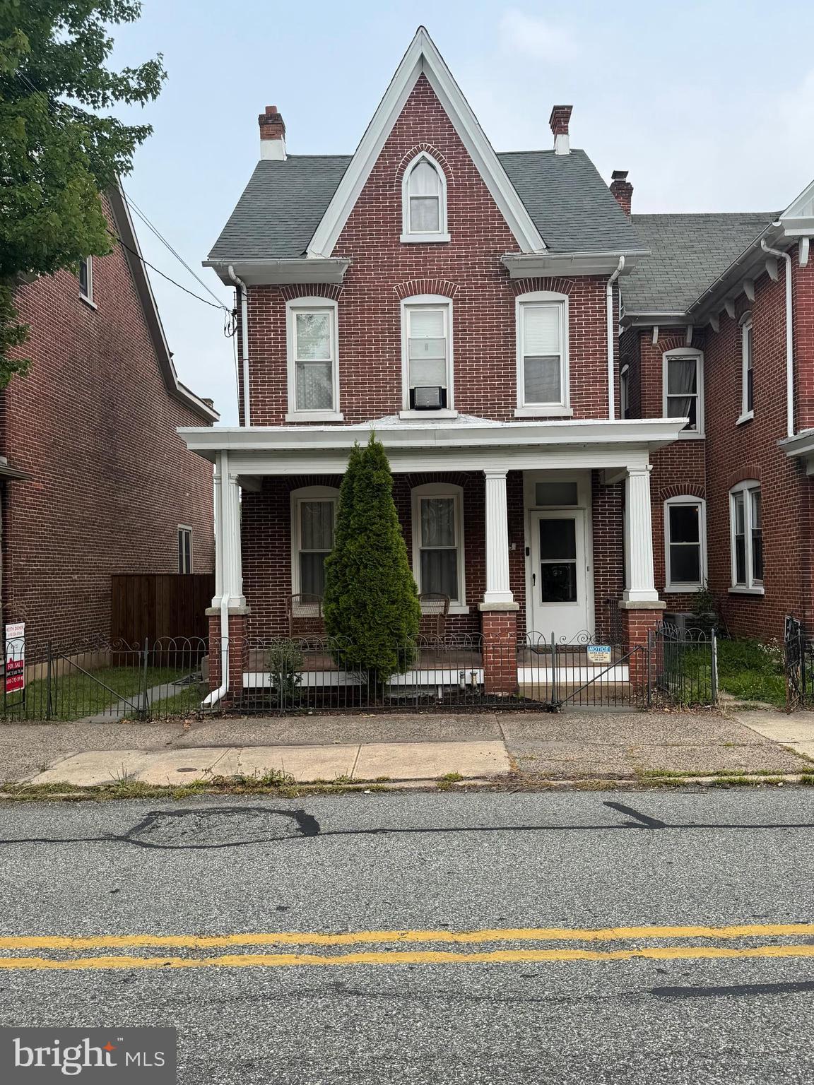 Welcome to this Very Well Cared for Brick Single,  3 Bedrooms 1 Full and (1 Partial Bath on First Floor) A Walk Out Basement, Second Set Of Stairs off Kitchen, Large Eat-in Kitchen, Newer Heater, Newer Hot Water Heater, New Oil Tank being Installed, Roof new in 2019, 200 Amp Electrical Service, All Window A/C Units stay, The fenced rear yard and Off street Parking add Safety and piece of mind for the Children or Pets! All Curtains, Blinds, Winow treatments Stay. Washer / Dryer / Fridge Stay! This is a Must See to Appreciate Home! Located Across the street from a place of Worship.
