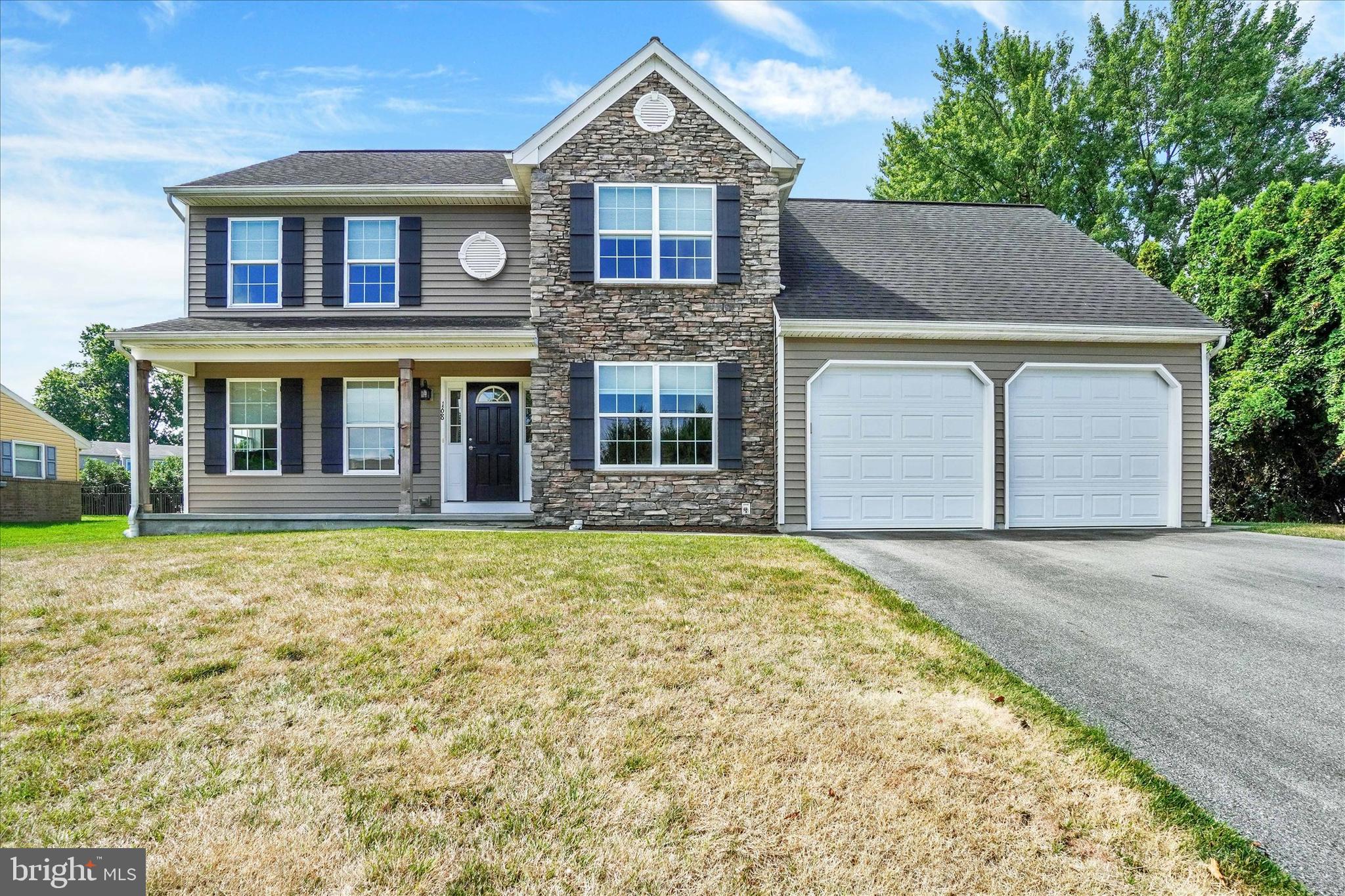 Get ready to move into this meticulously kept 4-bedroom 2.5 bath home, which shows like a model!
Located just outside of Maytown, in Donegal Schools, this home is only 30 minutes from York, Lancaster or Harrisburg. Enjoy the outdoors at Riverfront Park, only a mile away, and bike on the Northwest River Trail, fish on the river, or relax and enjoy the river views. Built by Hess Home Builders, you will appreciate the custom details of this home. From the custom kitchen layout to the abundance of walk-in closets, this home will accommodate all lifestyles. Before you enter the home, stop and enjoy the covered front porch - great for sipping lemonade on a summer night after work. With a traditional layout, this home features an open foyer with Tiffany style ceiling lights, a formal dining room with tray ceiling and crown molding as well as a spacious living room with a corner gas fireplace, wall-mounted TV with built-in surround sound, recessed lighting and a sliding glass door to the deck - perfect for grilling. The custom kitchen features JennAir appliances with smart technology, a convection wall oven with convection microwave built-in above, an island with a five-burner downdraft gas stove, beautiful granite countertops with Century custom cabinets and a coffee bar with storage. Off the kitchen is a mud room with a half bath, drop zone with built-in bench and coat rack, and access to the semi-private rear yard and garage. The oversized two-car garage features extra storage for lawn and sports equipment, and an outside entrance to the side yard. The upper level showcases four bedrooms, including several walk-in closets, a primary bedroom suite and a guest or teenager suite. The primary bedroom suite features another wall-mounted TV with built-in surround sound, two spacious walk-in closets and a spa bath with a jacuzzi tub, granite vanity and separate shower with tiled surround and dual showerheads. The guest bedroom (or teenager suite) features a walk-in closet and a pocket door to the hall bath to ensure privacy. The spacious bedroom over the garage was used as a work-out room and features a built-in TV and a large closet. Off this room is the laundry and a storage closet with a pocket door to the hall.  All bathrooms have 36” high Century soft close cabinets and granite vanity tops - the owner spared no expense! Don’t miss the unfinished lower level with space for a rec room and rough-in for a full bath. All major appliances, on-site TVs, and built-in audio speakers are included! Bring your moving truck, unpack and enjoy!