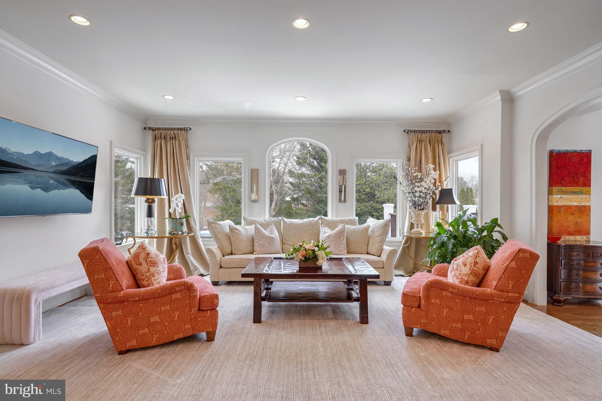 Welcome to 1236 Meyer Court, a meticulously renovated all-brick colonial home, perfectly situated in a serene cul-de-sac. This expansive residence spans over 5,000 square feet and includes 6 generously sized bedrooms, 5 full bathrooms, and 1 half bath. Upon entering, you'll be greeted by stunning hardwood floors and recessed lighting that flow seamlessly throughout the main level. The gourmet kitchen is a chef's dream, with a large center island that offers ample seating, top-of-the-line stainless steel appliances, a built-in beverage cooler, and a sunlit breakfast room with sliding glass doors leading to an oversized deck – ideal for enjoying the beautifully landscaped backyard. The main level also includes 3 spacious bedrooms, a full bath, and a convenient Jack-and-Jill bath. Upstairs, the private owner’s suite provides a tranquil retreat with vaulted ceilings, access to the deck, dual expansive walk-in closets, and a spa-like bathroom featuring separate vanities and heated floors. The walk-out lower level offers a cozy recreation room with a fireplace and built-in shelving, as well as 2 additional bedrooms and 2 full bathrooms. Perfectly located, this home offers convenient access to downtown McLean's amenities, a short walk to the Potomac School, and easy access to George Washington Parkway, the Beltway, Tyson’s Corner and the Silver Line metro station.