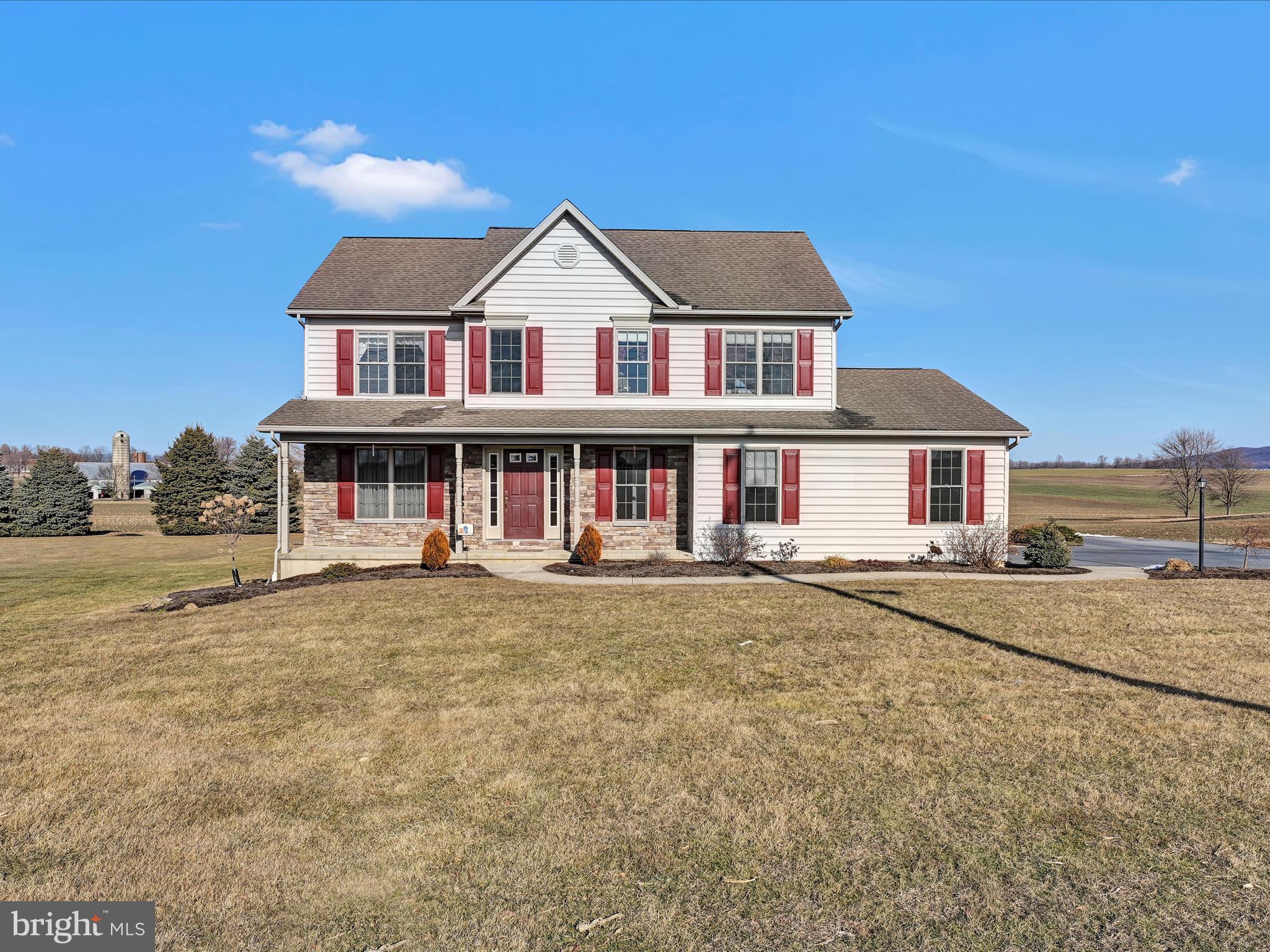 Public Auction Thursday April 3, 2025 @ 5 PM - Open House Saturdays March 15 & March 22 from 1-3 PM - Successful bidder required a 10% non refundable deposit. Buyer pays the RE transfer tax. List price does not reflect final sales price. * Myerstown/Richland/Millbach Area colonial style 2 story home on .54 acres. 2,286 SF living area. Eat in kitchen adjacent to a family room w/propane fireplace, formal living room, office, laundry room, half bath. Upper level consists of a master bedroom w/bath & walk in closet, 3 additional bedrooms, full bath w/double bowl vanity. Large attic with convenient access. Part. finished full & dry basement w/poured walls. Attached 2 car garage w/plenty of driveway parking. Newer 14x28 2 story shed w/overhead door. A very nice country home surrounded by farmland and in move in condition. All on a half acre open lot with great curb appeal. A very desirable location midway between Richland and Millbach.