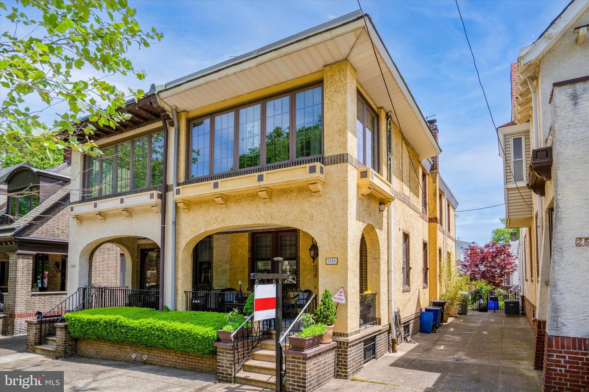 One of the very best locations in all of South Philadelphia overlooking Historic Girard Estate Park! Imagine being on your very own charming porch with daily Sunset views!  If you can imagine this with a Villa charm oasis twin home to call your own, this is for you.  Beautifully and tastefully done with modern upgrades while still maintaining historic charm! Spacious living room with plenty of light and features refinished hardwood flooring. Nice size dining room and modern kitchen with island and ample counter space. Luxurious primary suite with French doors leading to screened in porch with the most amazing view! ( Converted 4th bedroom can be converted back) Well thought out and loved home has many appealing features. Dual Zoned A/C with 1 unit on roof for natural flow whilst still offering preferred Radiator heat. Most Beautiful meticulously maintained mature gardened yard... From the amazing deck that you can spend many an evening enjoying to overlooking your very own fig tree, rose bushes and garden.  There is a full finished basement that was recently carpeted with separate Laundry room and ample storage. As well, an attic for additional storage. Note, Pictures will be updated as Dining Room and Kitchen have been painted. Property is in Historic Girard Estates.
*Owner is related to Selling Agent.